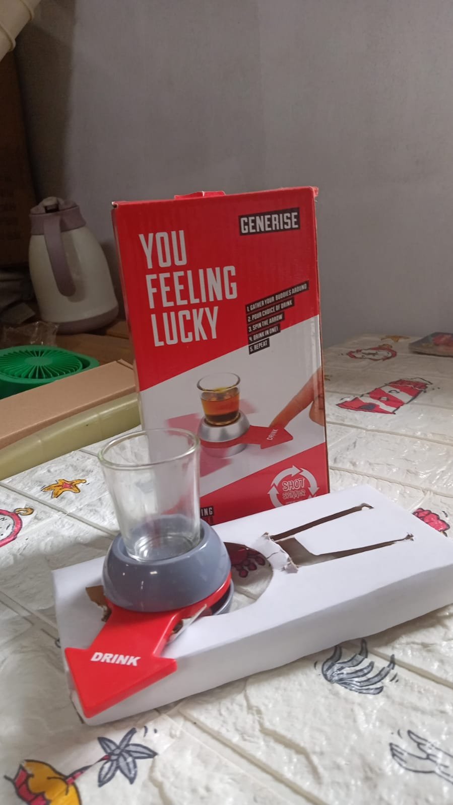 Shot Spinner Spin the Shot Fun Drinking Game Includes 1.7 oz Shot Glass