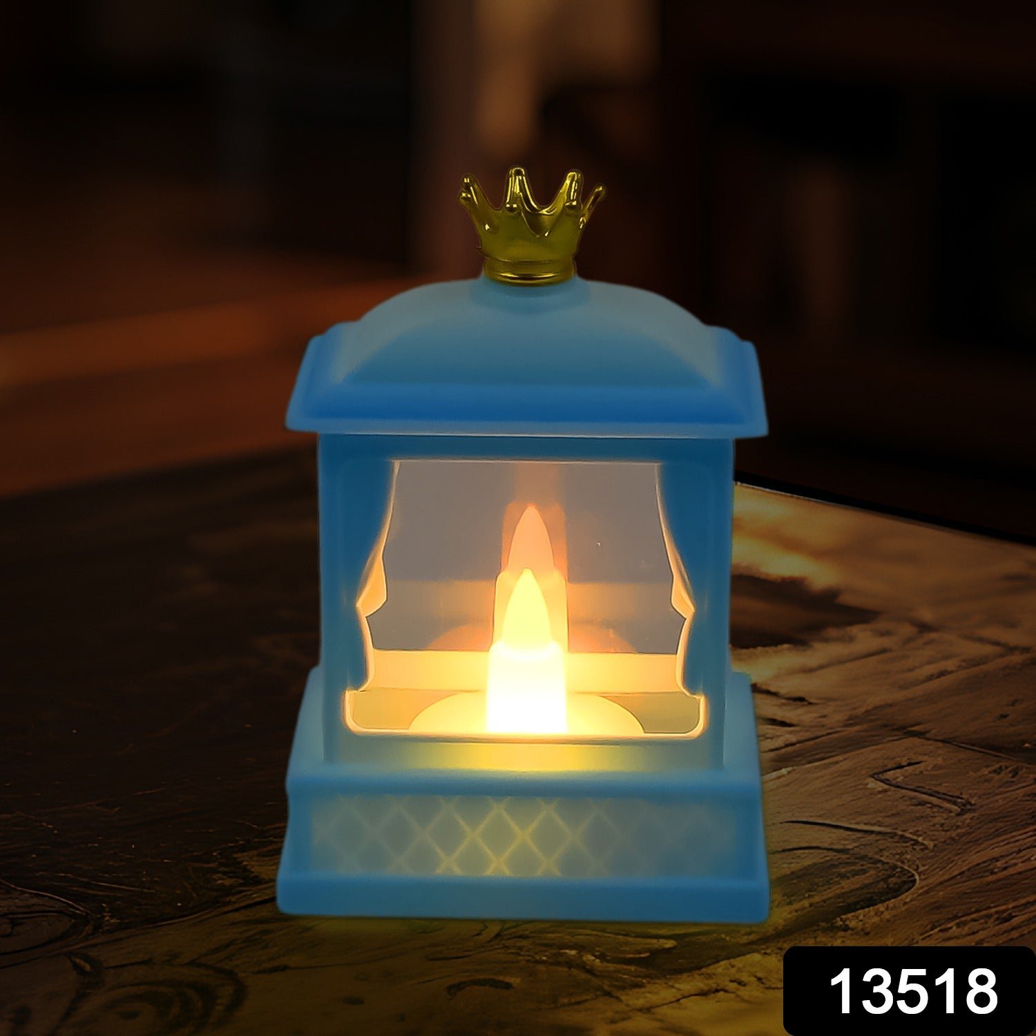 Acrylic Battery Operated Mini Square LED Lantern, Diwali (1Pc)