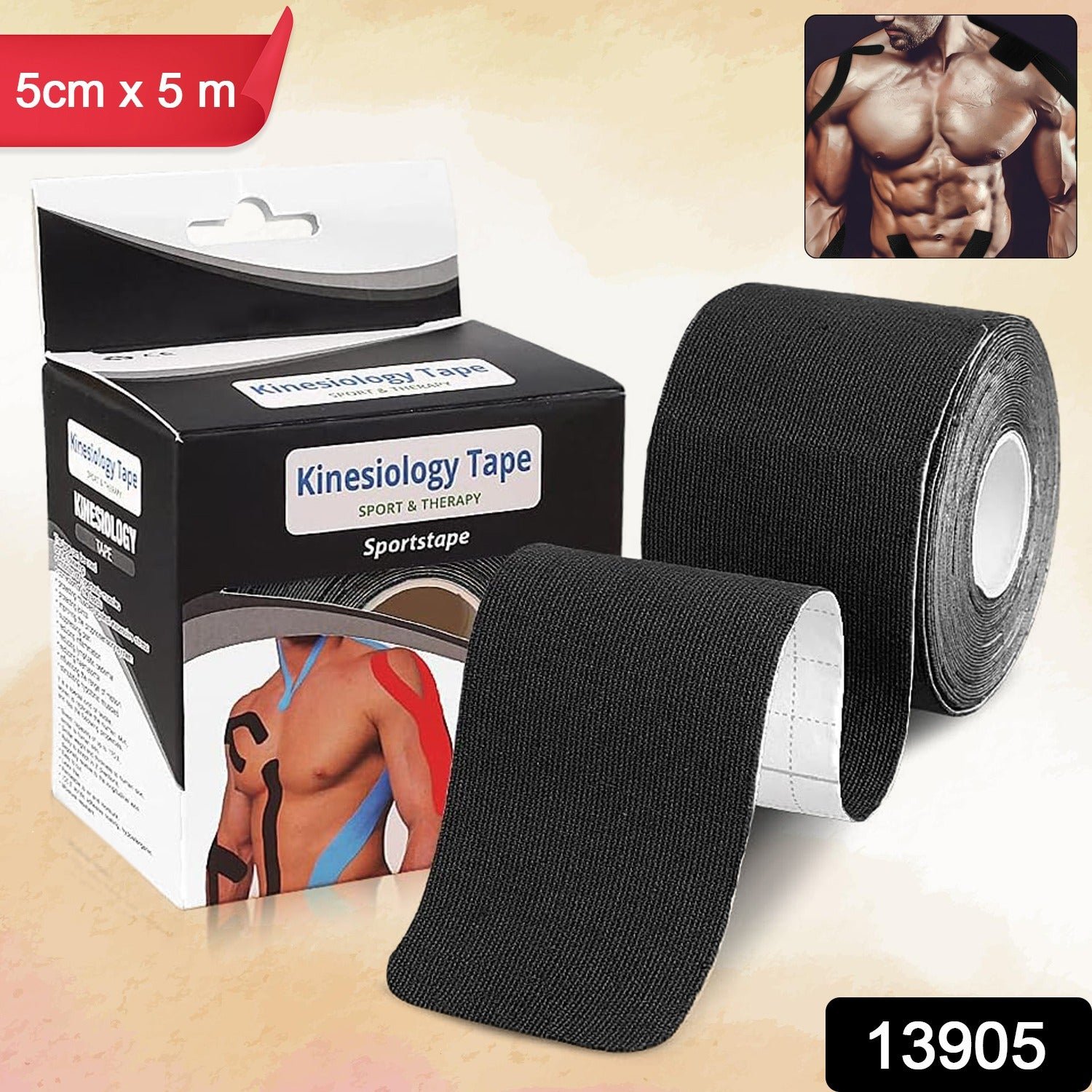 Kinesiology Tape Physiotherapy Tape For Sports Injury Pain Relief (5 cm X 5m / 1 Pc)