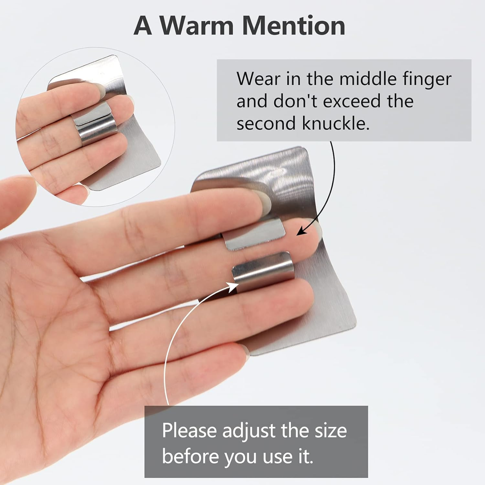 Stainless Steel Finger Guard Cutting Protector