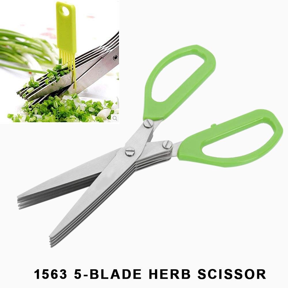 Stainless Steel 5-Blade Herb Scissors