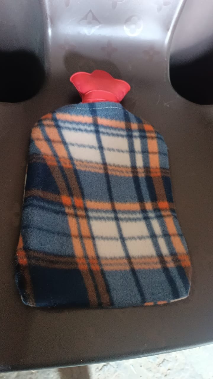 Hot Water Bottle Bag With Cover For Pain Relief (1 Pc / Mix Design & Size)