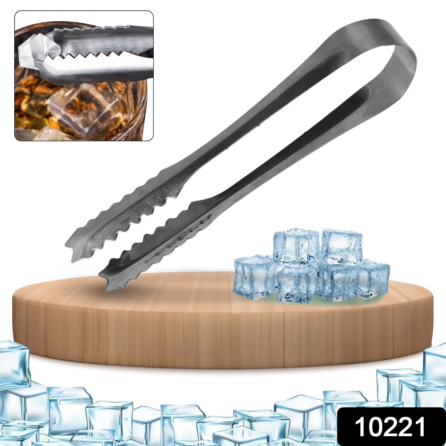 Stainless Steel Tong Lifting Ice Cubes, Sugar Cubes | Serving Tongs (13 Cm / 1 Pc)
