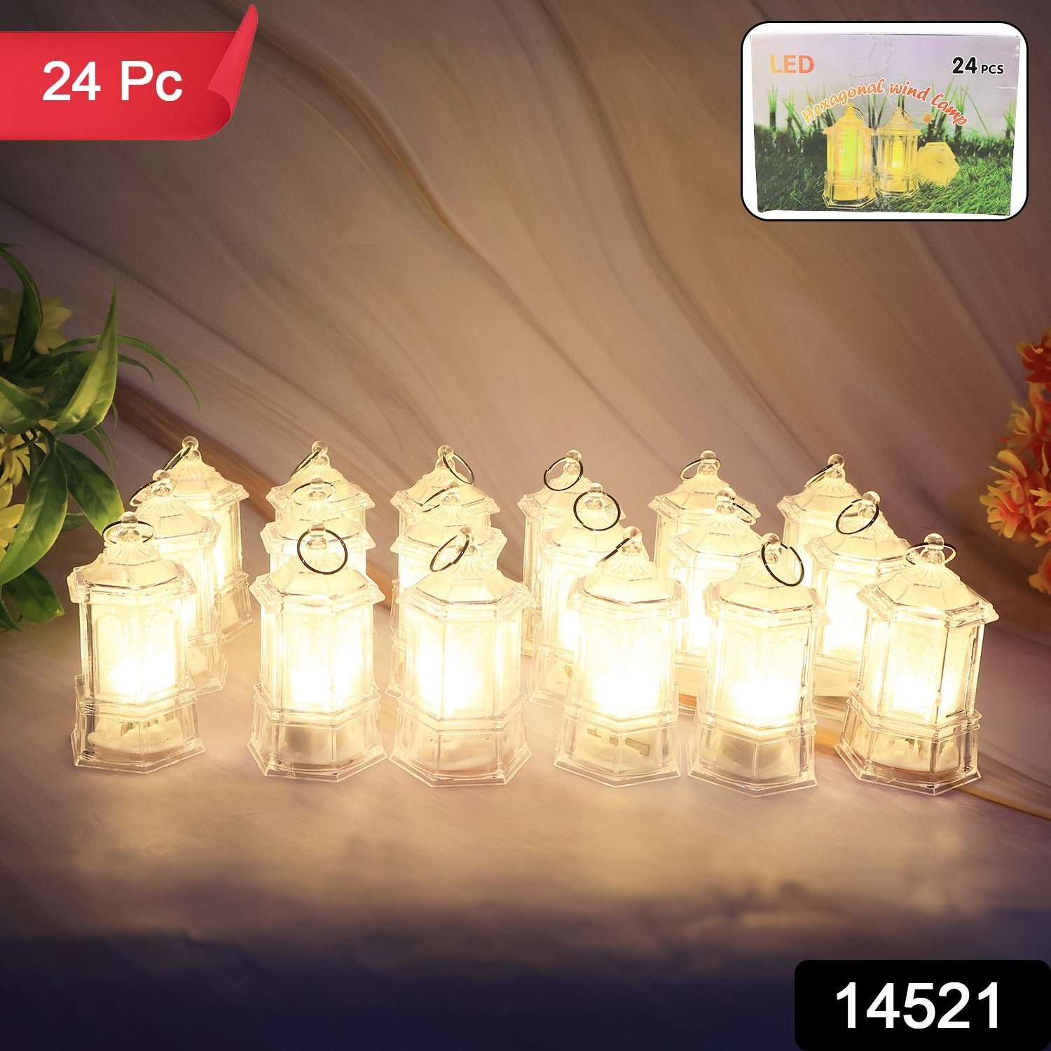 Set of 24 LED Decorative Lantern Lights / candle