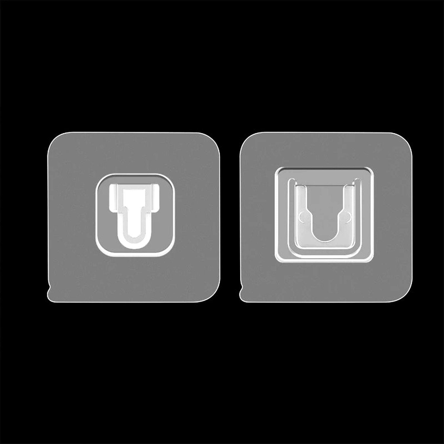 Magic Adhesive Plastic Wall Hooks Heavy Duty Hooks (Pack of 20) - 10 pair