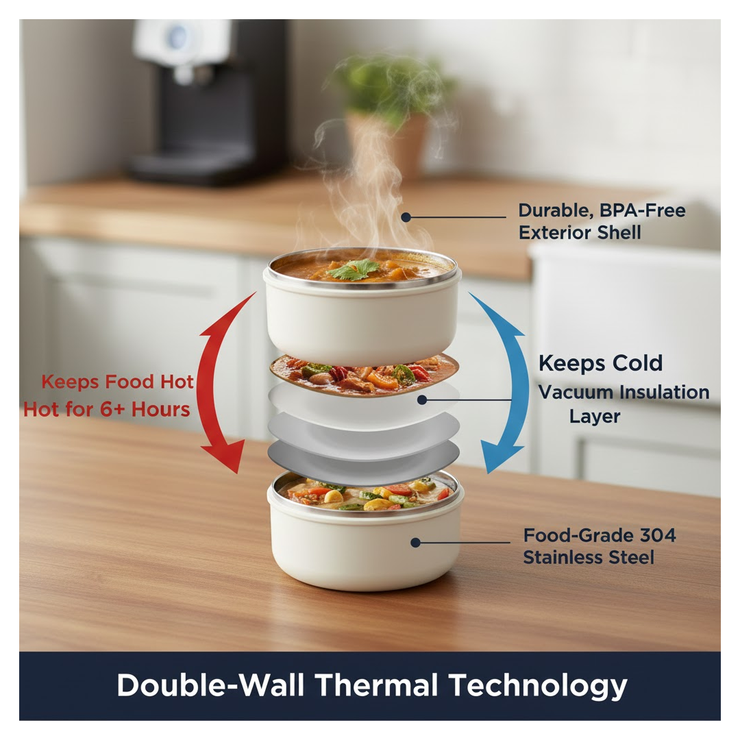 Ganesh Smart Stack 3 Layer Portable Lunch Box  for Office, School, Picnic (3 Layer)