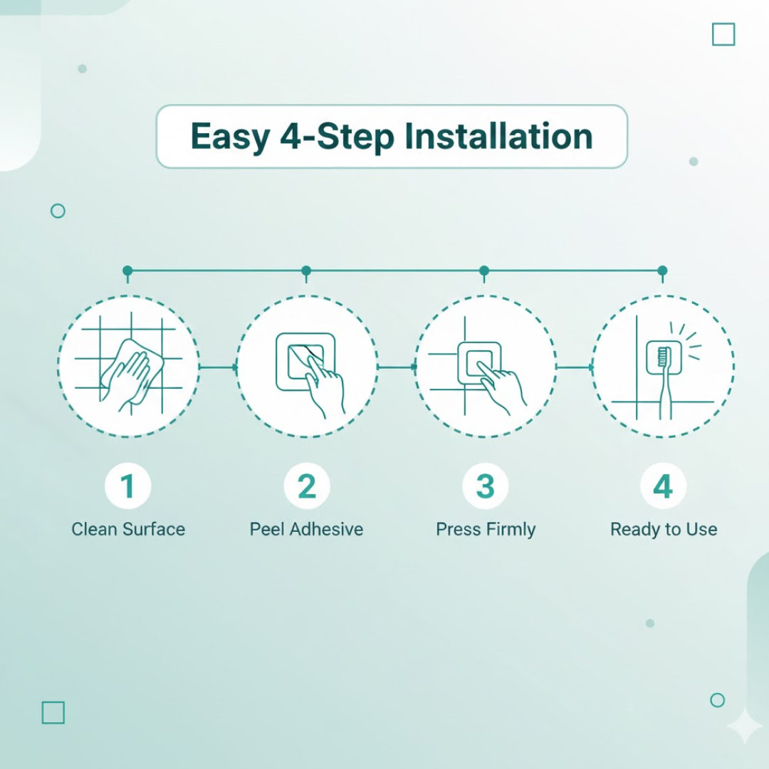 Large Plastic Self Adhesive Wall Hooks (2 Pc)