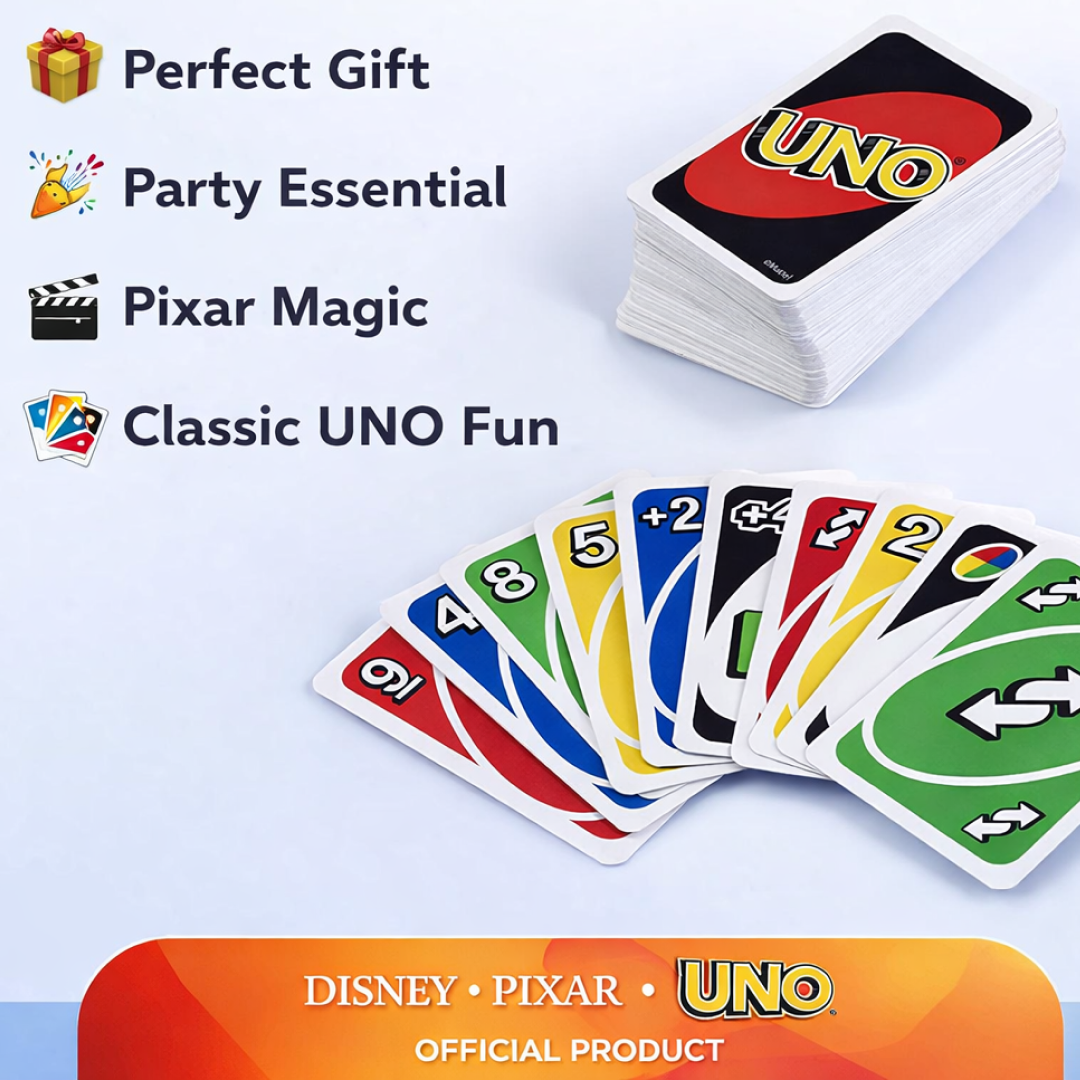 UNO Pixar  Anniversary Card Game with 112 Cards