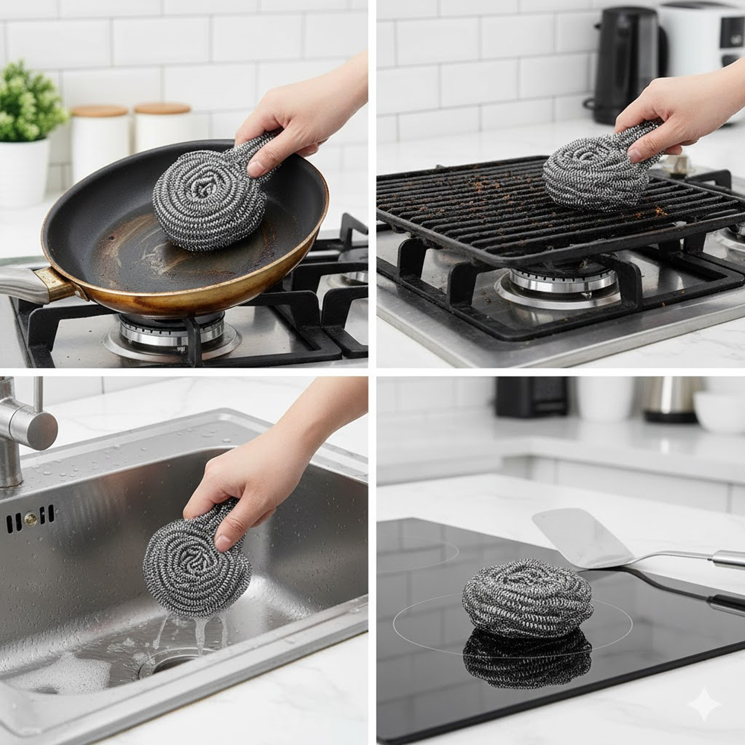 Stainless Steel Kitchen Scrubber (1 pc)