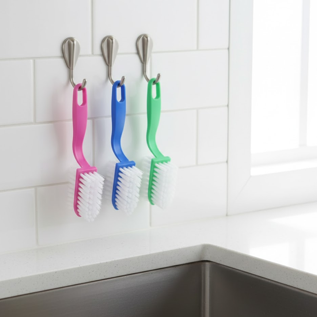 Multi-Purpose Kitchen Cleaning Brushes 3 Pc
