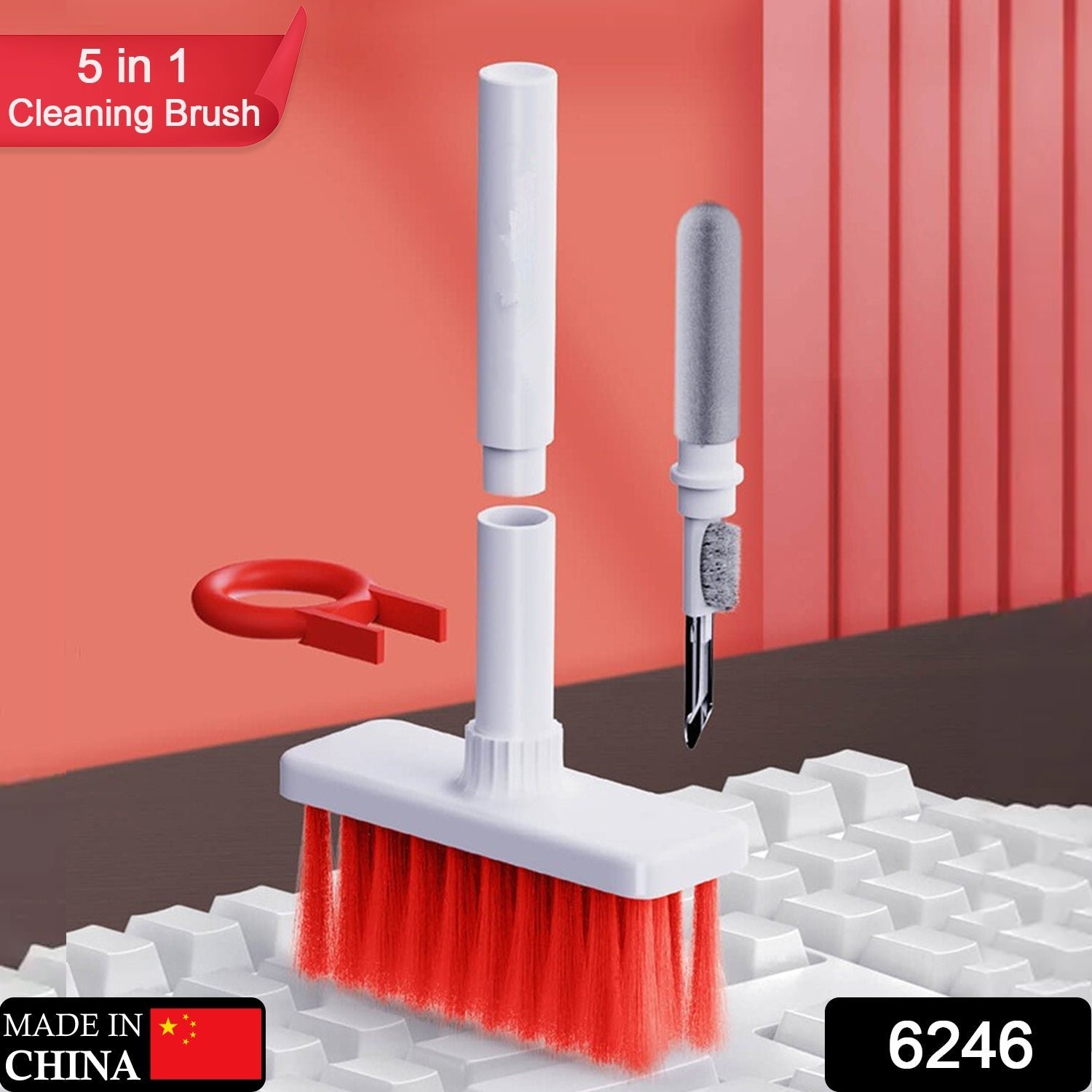 5in1 Multi-Function Soft Dust Clean Brush for Computer with Corner Gap