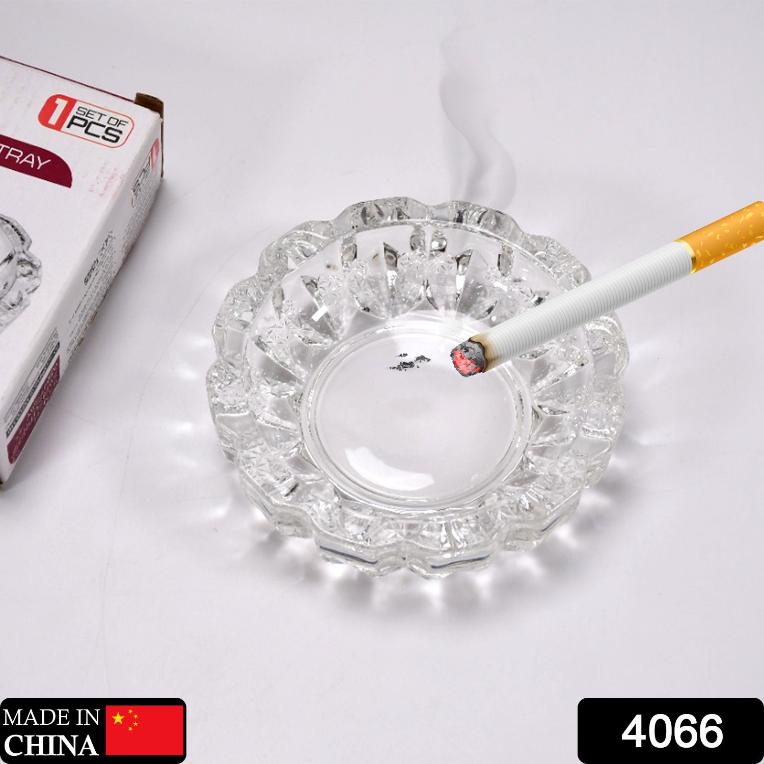 paricutin Glass Crystal Quality Cigar Cigarette Ashtray