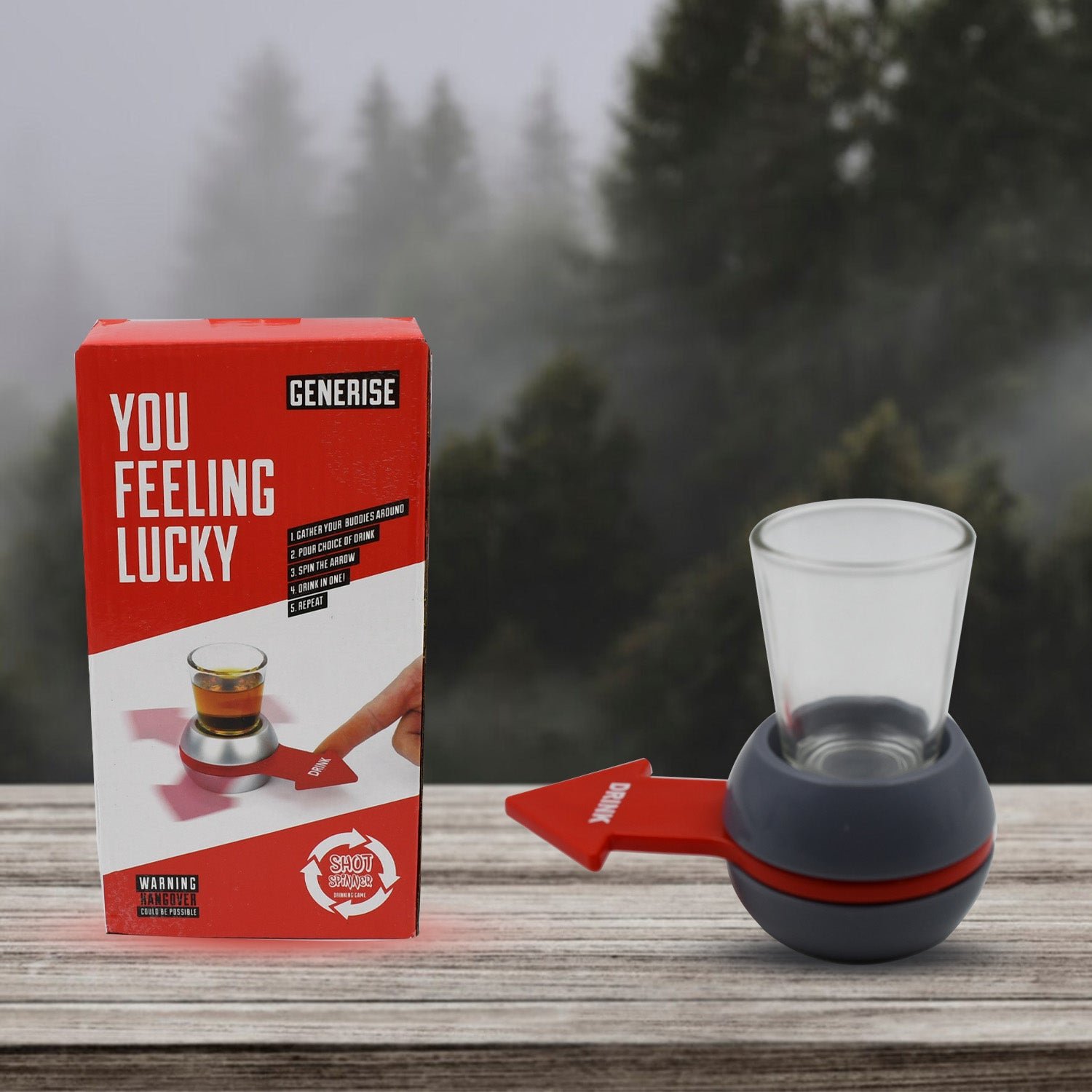 Shot Spinner Spin the Shot Fun Drinking Game Includes 1.7 oz Shot Glass