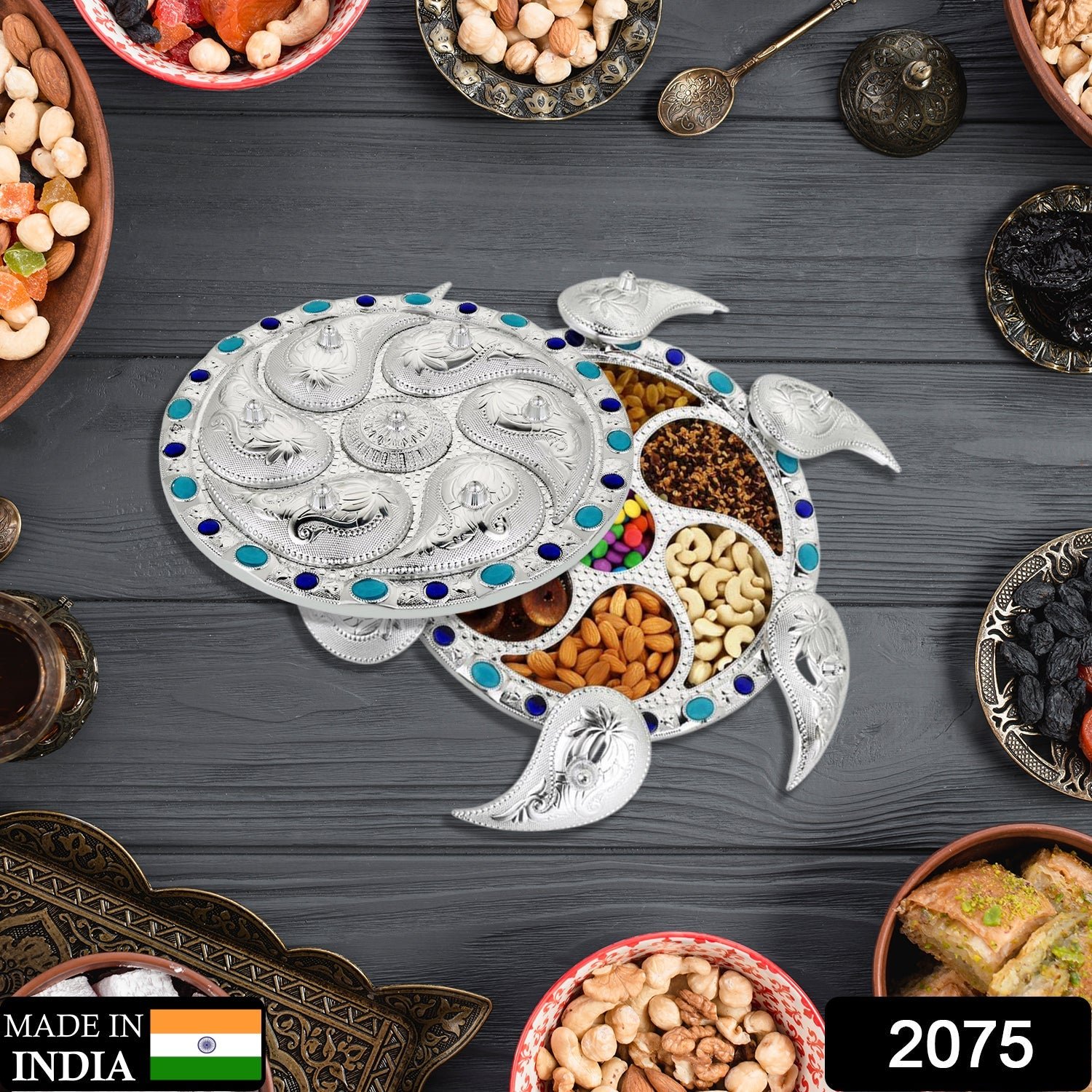 Multipurpose 7-Compartment Dry Fruit & Snack Storage Box