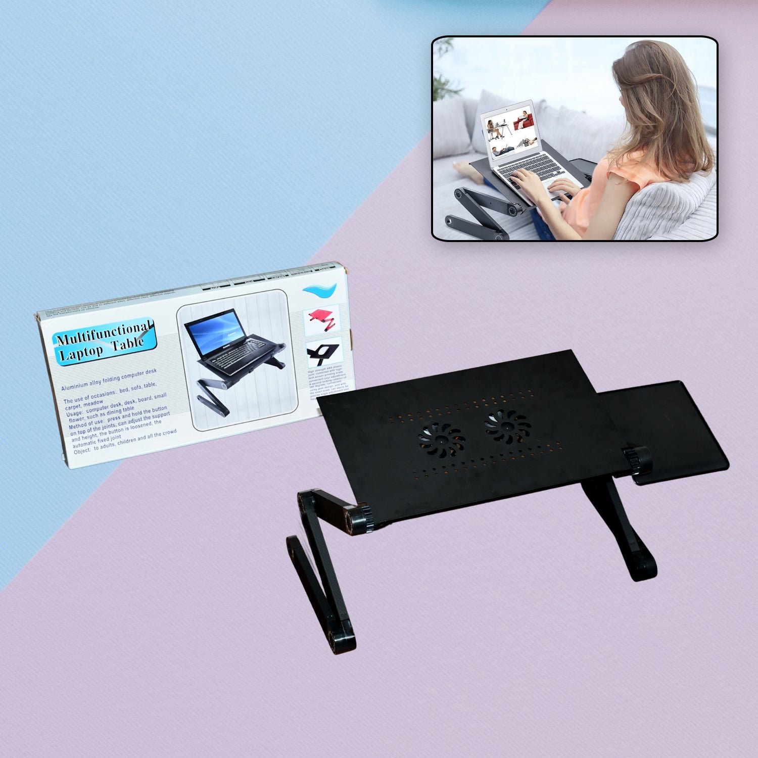 Modern Style Portable Adjustable Foldable Laptop Holder