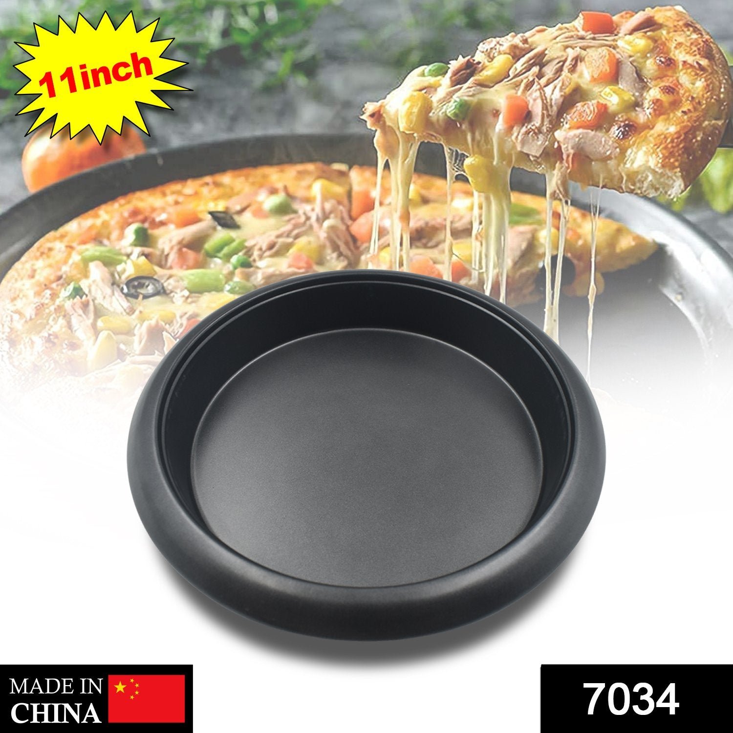Round Shape Carbon Steel Non-stick Baking Tray (11 Inch)