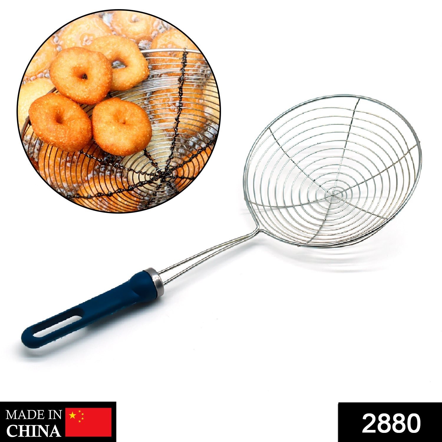 Round Stainless Steel Deep Fry  / Mesh Strainer
