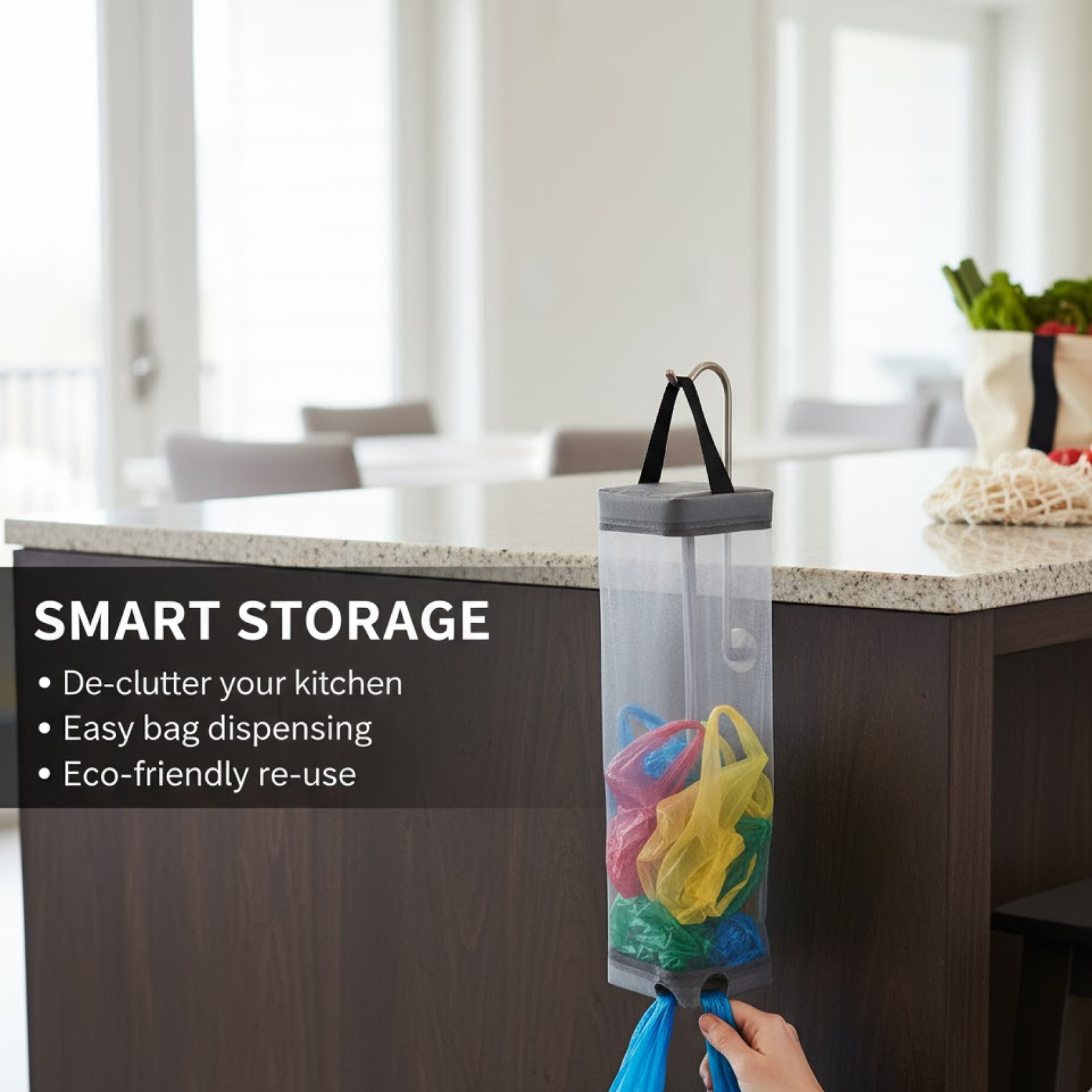 Hanging Waste Bag Holder  (1 Pc)