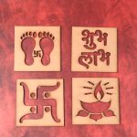 Wooden Decorative Cutouts (Mix Design / 4 Pc)