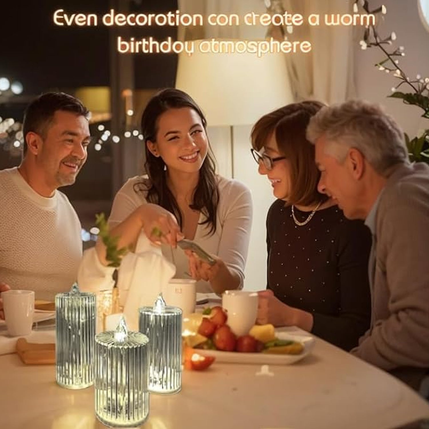 Flameless and Smokeless Decorative Candles LED Tea Light, Diwali (1 Pc)