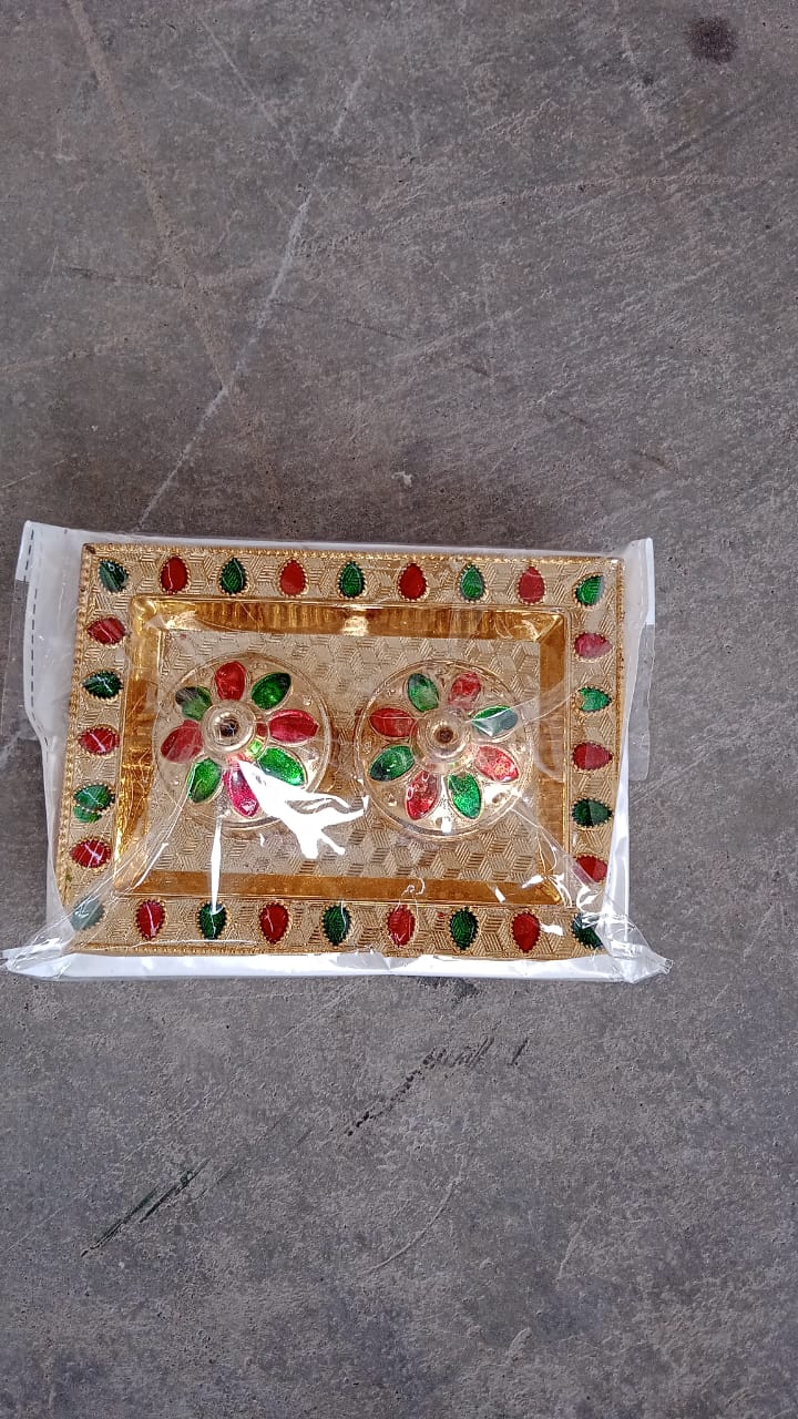 Rakasha Bandhan Special Puja Thali, Kumkum Thali Holder, Pooja Return Gift, Indian Housewarming Gifts, Brother / Bhai / Bhabhi / Sister / Family for Rakshabandhan, Diwali