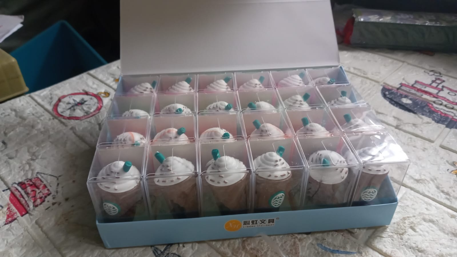 2In1 3D Cute Coffee Or Ice cream Shape sharpner Like Rotary Manual Pencil Sharpener for Kids Ice Cream Style Office School Supplies, Back to School Gift for Students,Kids Educational Stationary kit, B'Day Return Gift (24 Pcs Set)