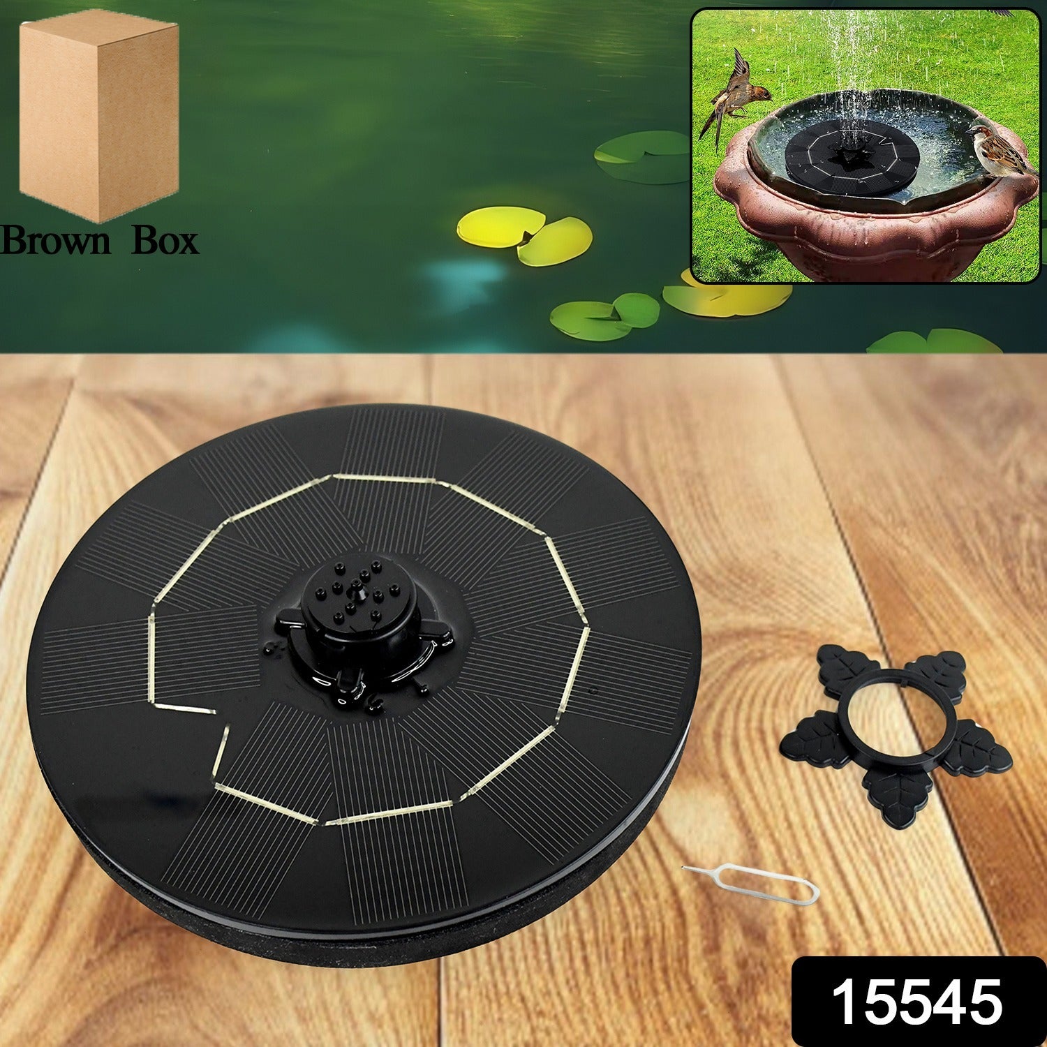Solar-Powered Floating Water Fountain Pump Kit