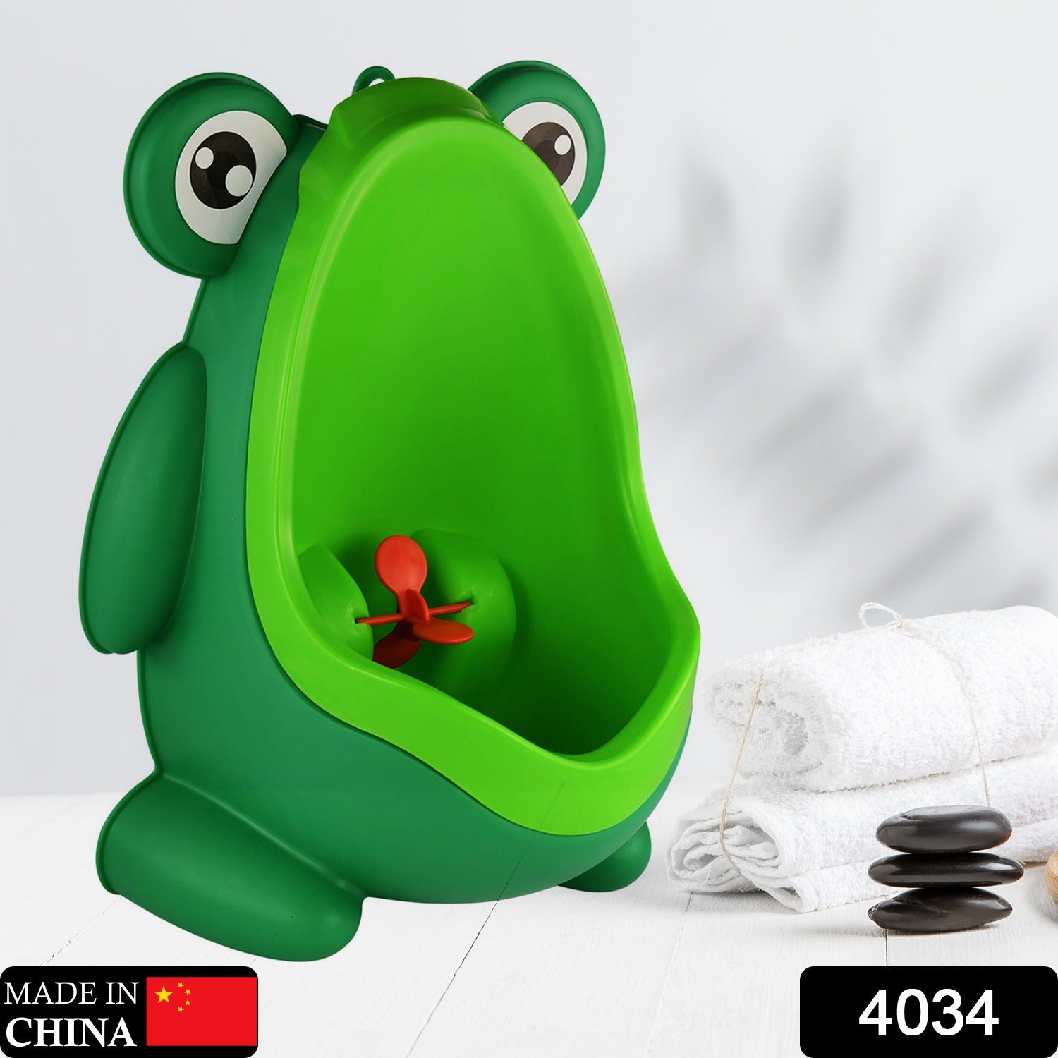 Cute Frog Standing Potty Training Urinal for Boys - Toilet with Funny Aiming Target