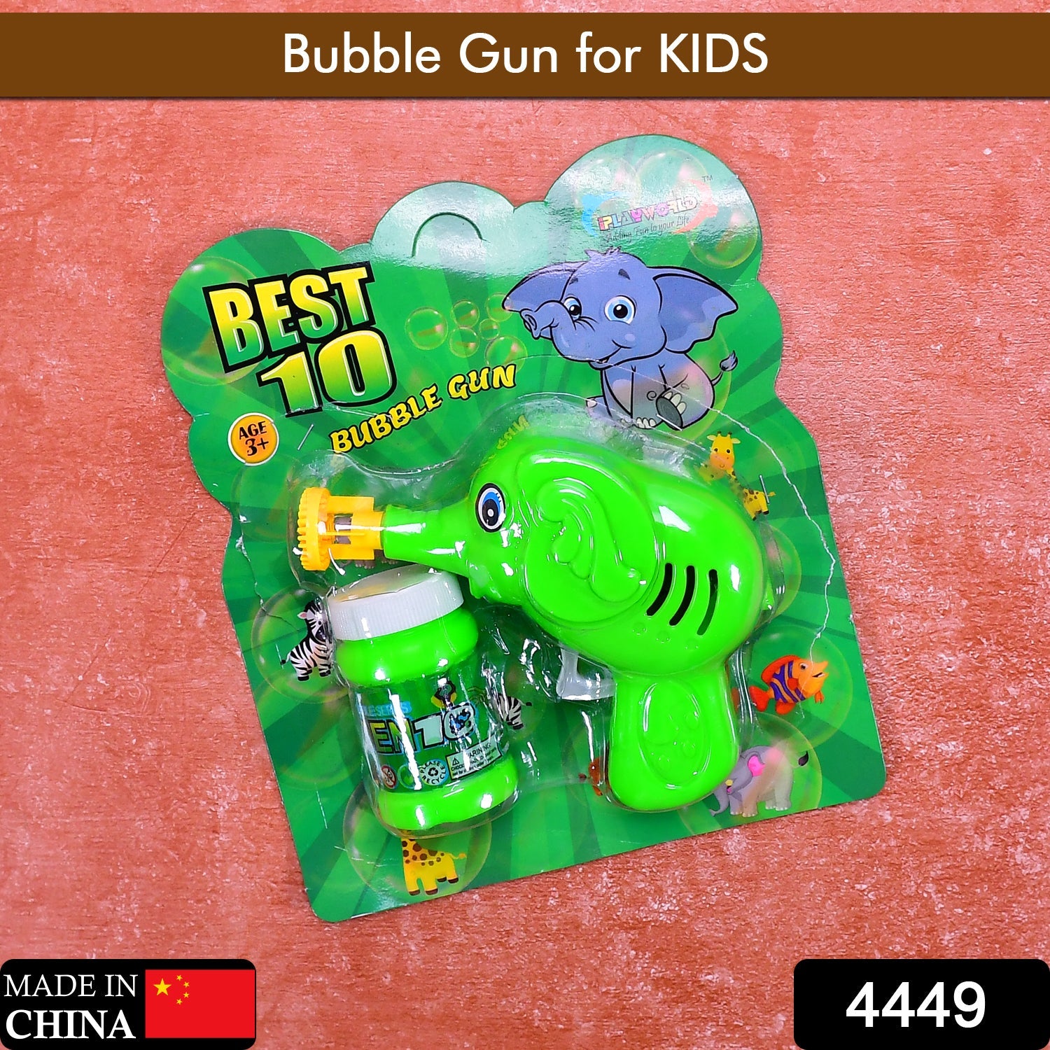 Bubble Gun Elephant Hand Pressing Bubble Gun Toy for Kids Bubble Liquid Bottle with Fun Loading