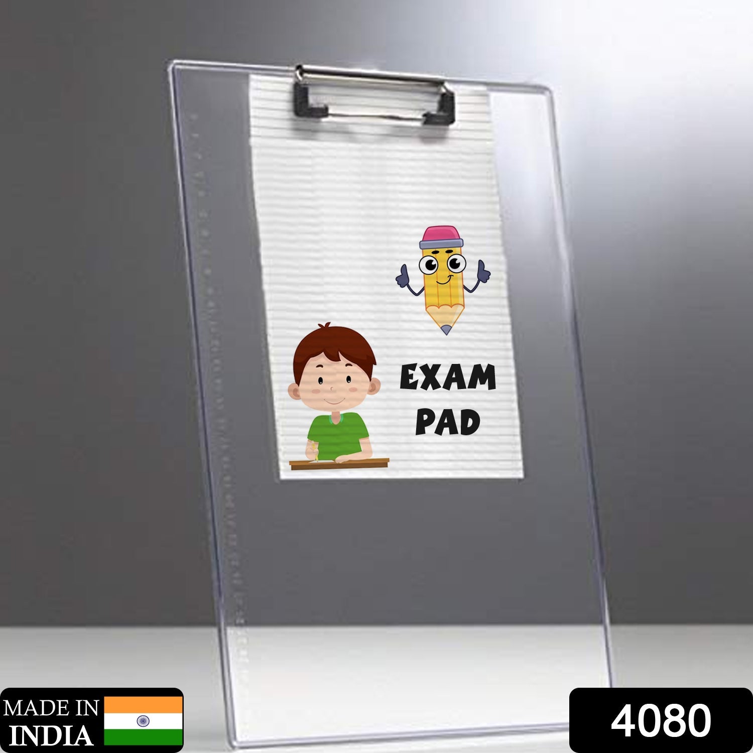 Transparent Premium Exam Pad with Centimeter Measuring Side for Students