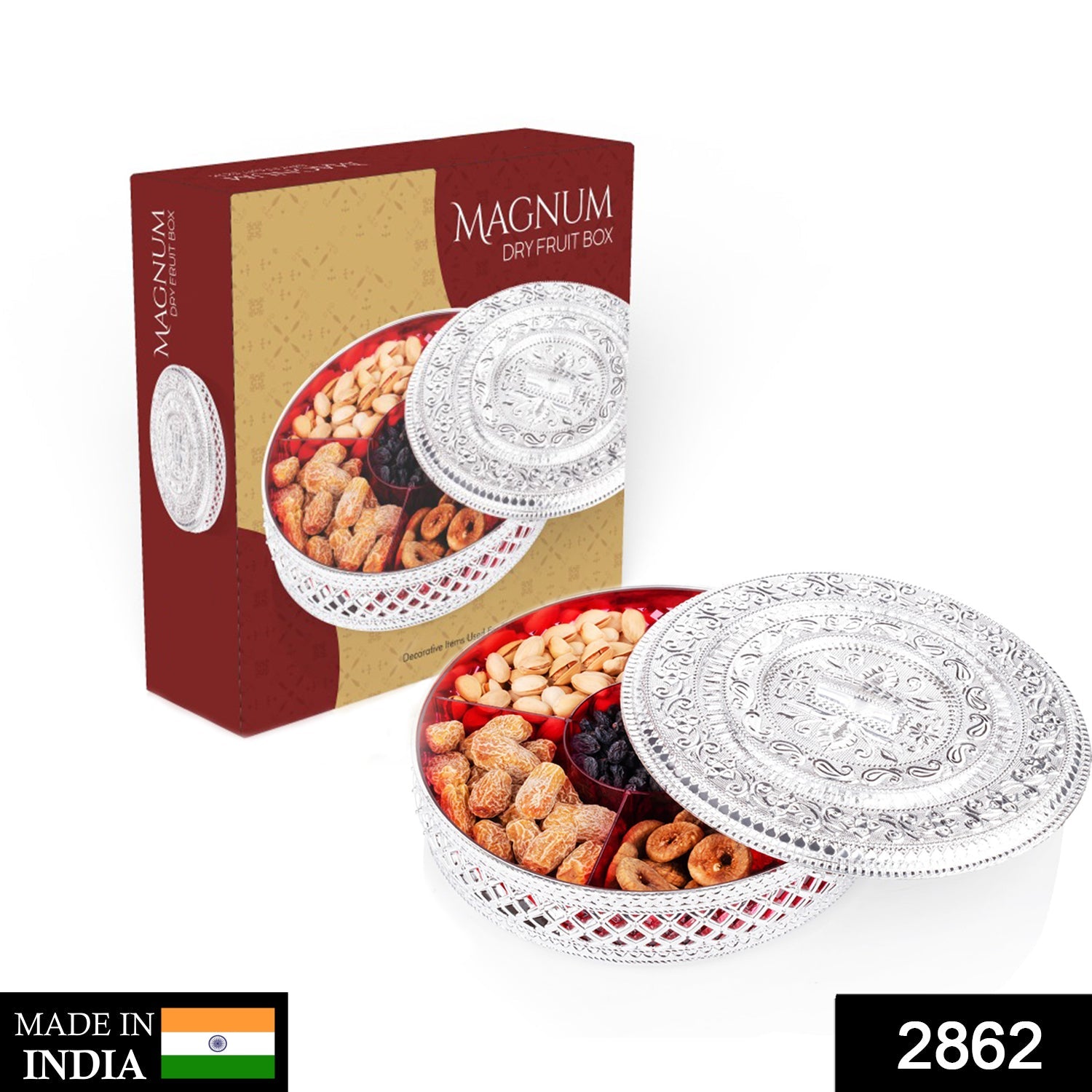 Round Box, Dry Fruit Box For Kitchen Storage Home Decor