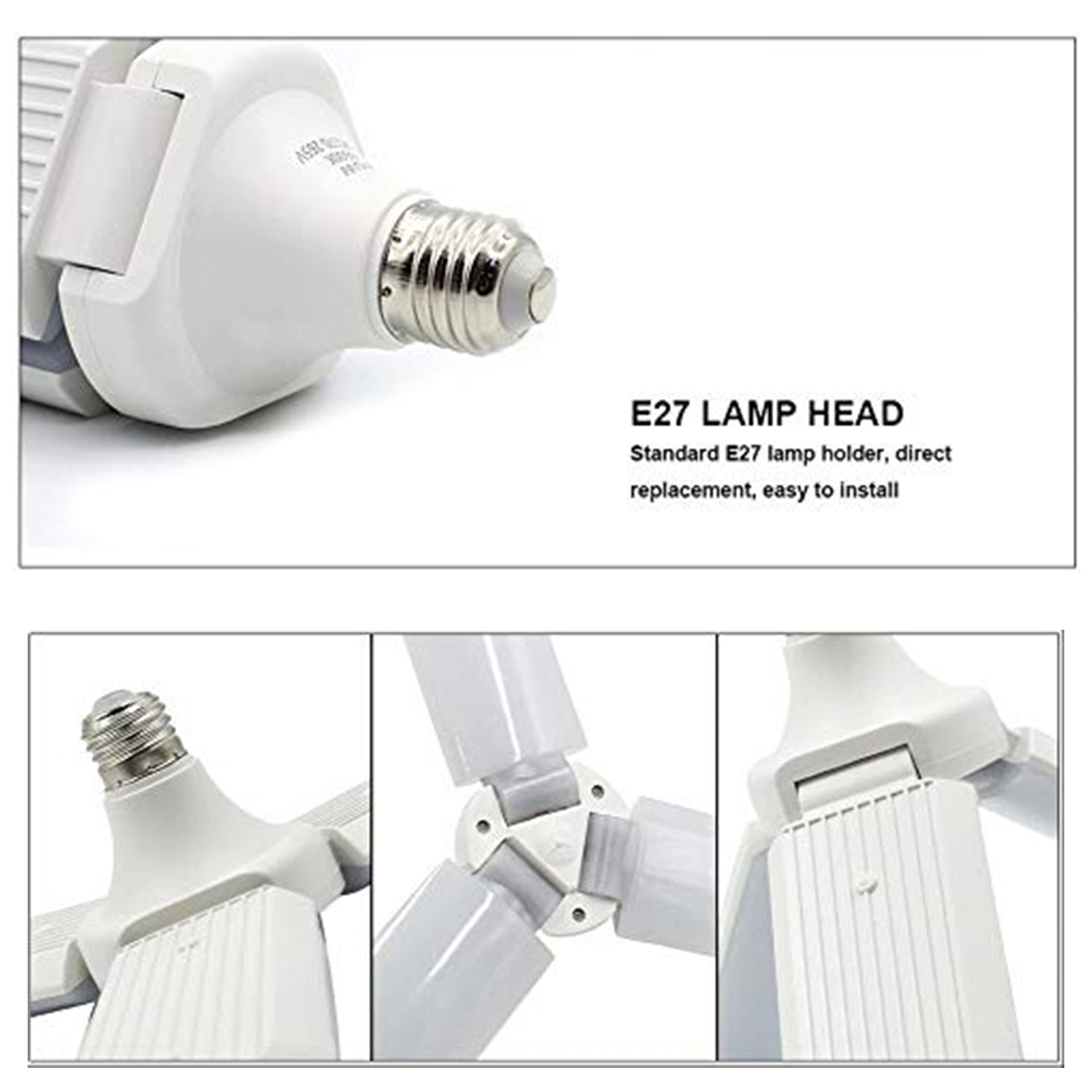 Fan Blade LED Light Bulb, Super Bright Angle Adjustable Home Ceiling