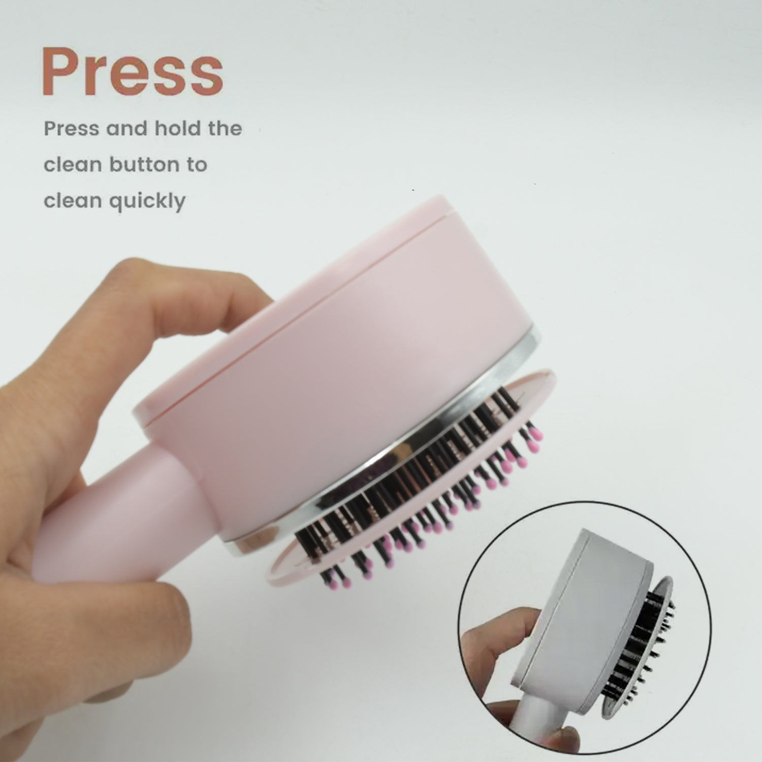 Air Cushion Massage Brush with Long Handle & Self-Cleaning Detangling Comb, Hair accessories