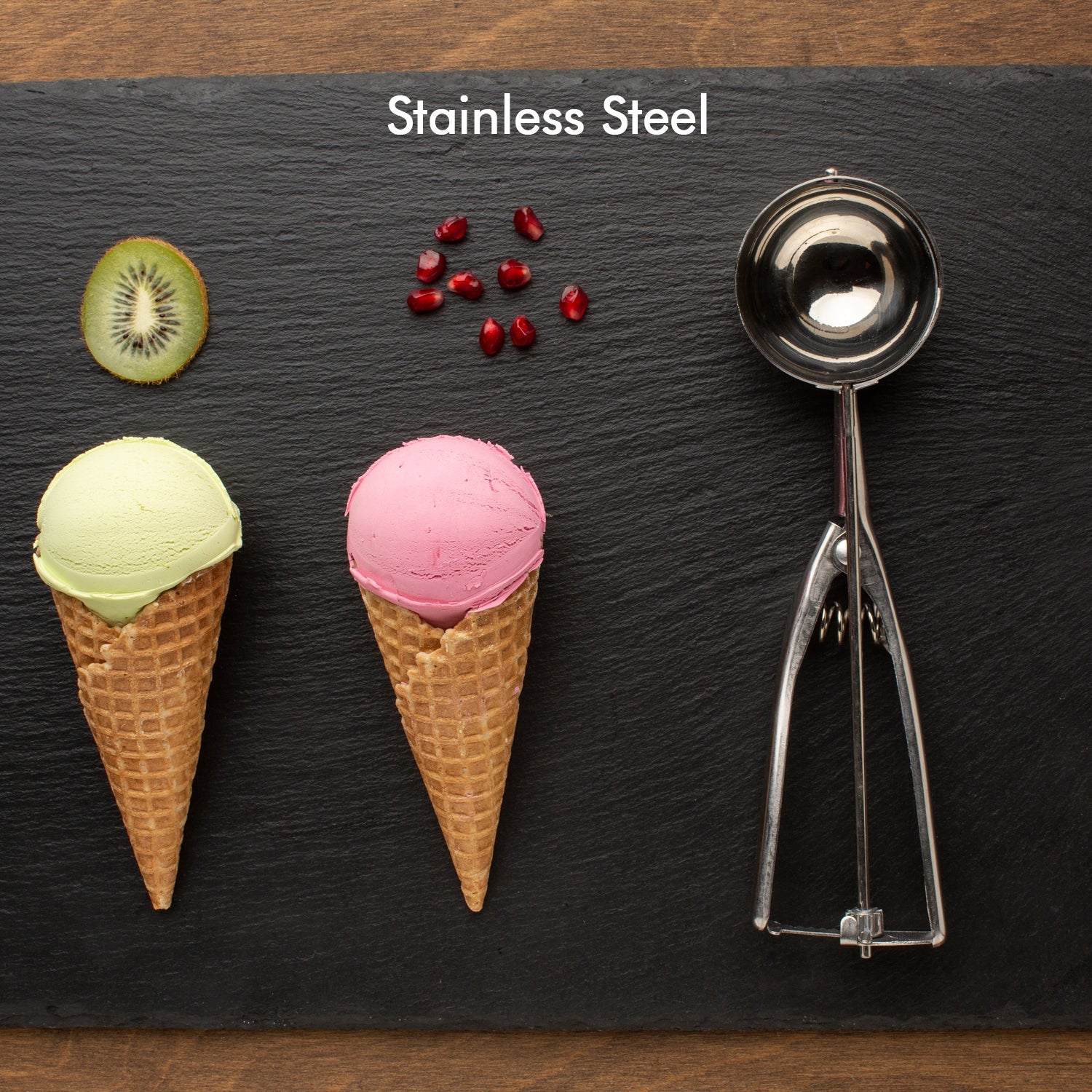 Stainless Steel Premium Quality Ice Cream Serving Spoon Scooper with Trigger Release