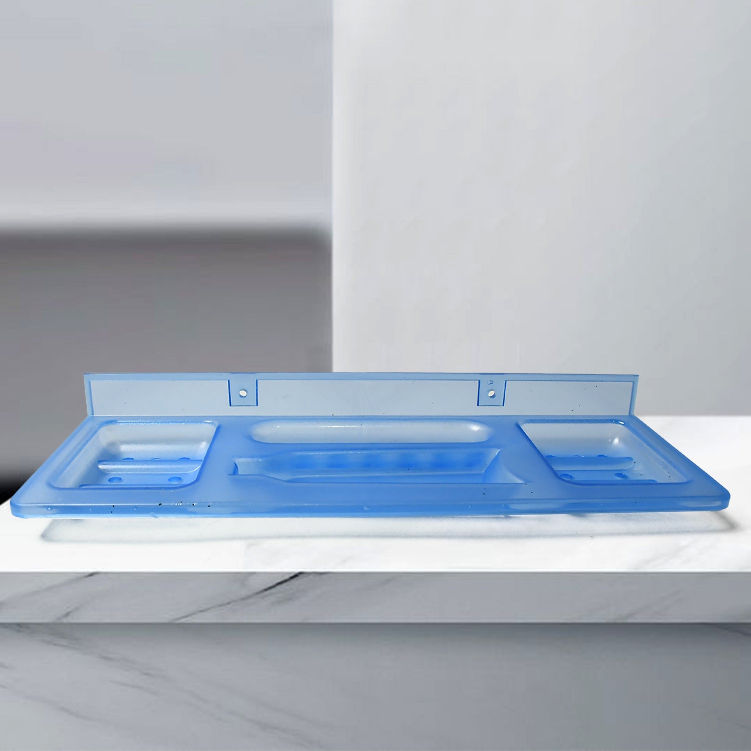 Pure Source India 4-in-1 Glass Soap Dish with Stand – Stylish Bathroom Ware