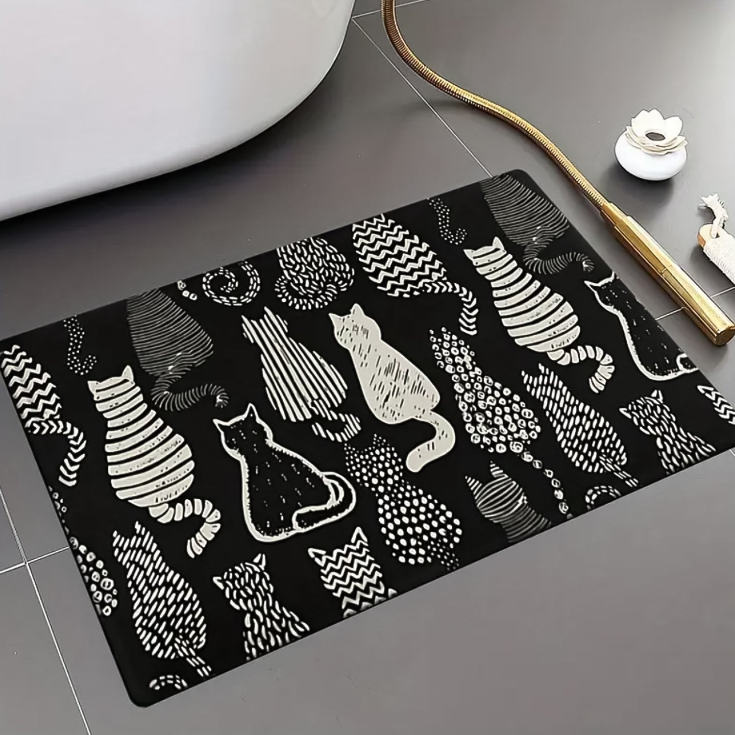 2 Pc Kitchen Floor Mat Set (40x60 cm & 45x120 cm)
