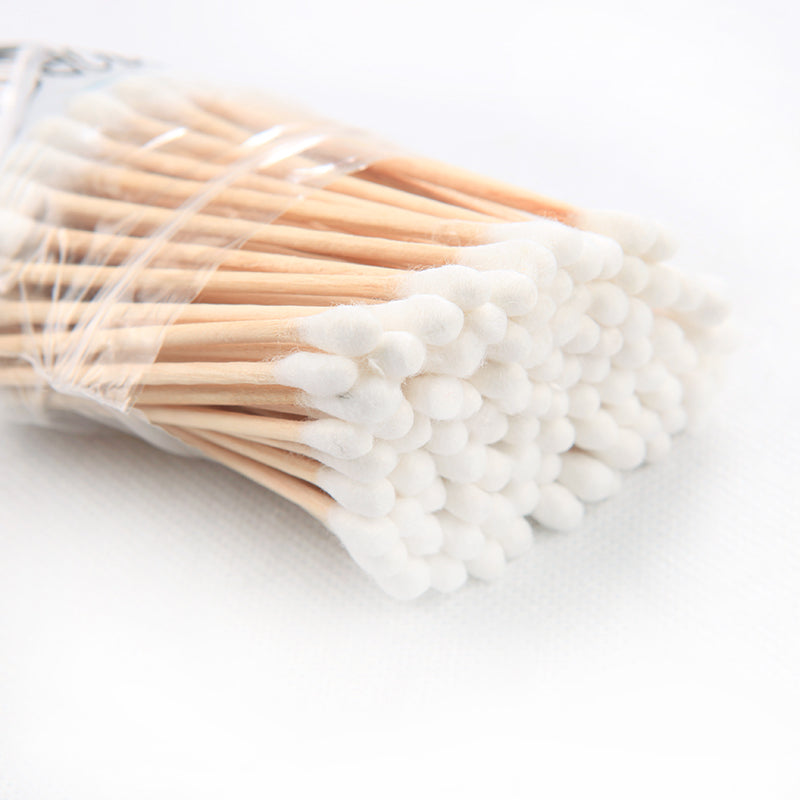 Eco-Friendly Bamboo Cotton Swabs with Wooden Handles (Pack of 20)