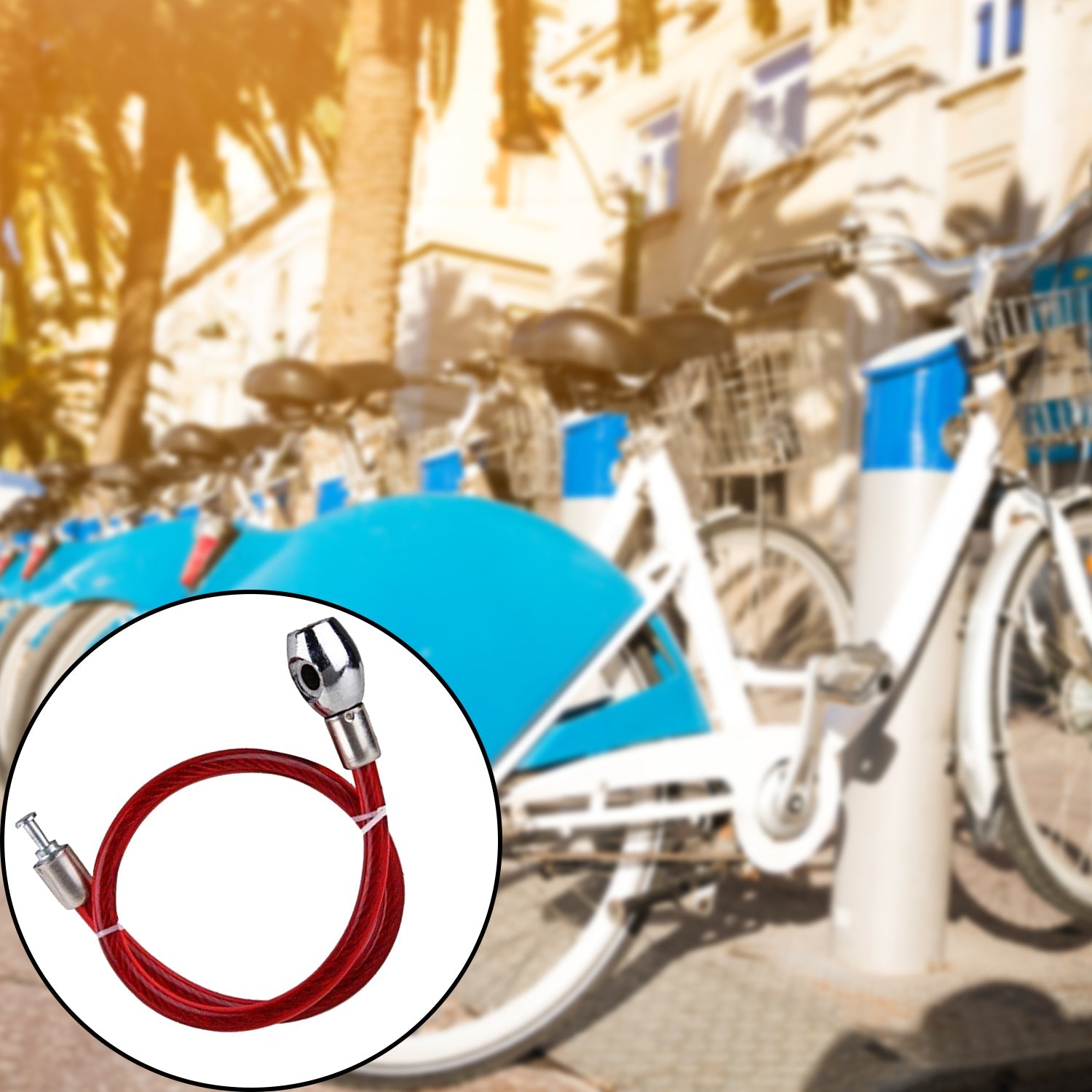 Multipurpose Cable Lock for Bike, Luggage, Steel Keylock, Anti-Theft