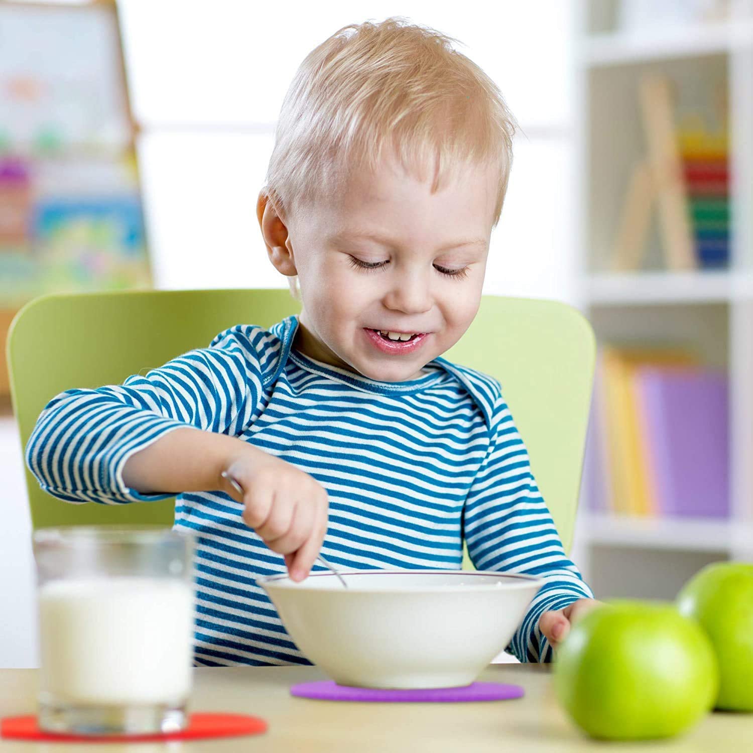 Silicon Hot Pot Mat Set - 4-Piece Heat-Resistant Trivets for Protecting Surfaces