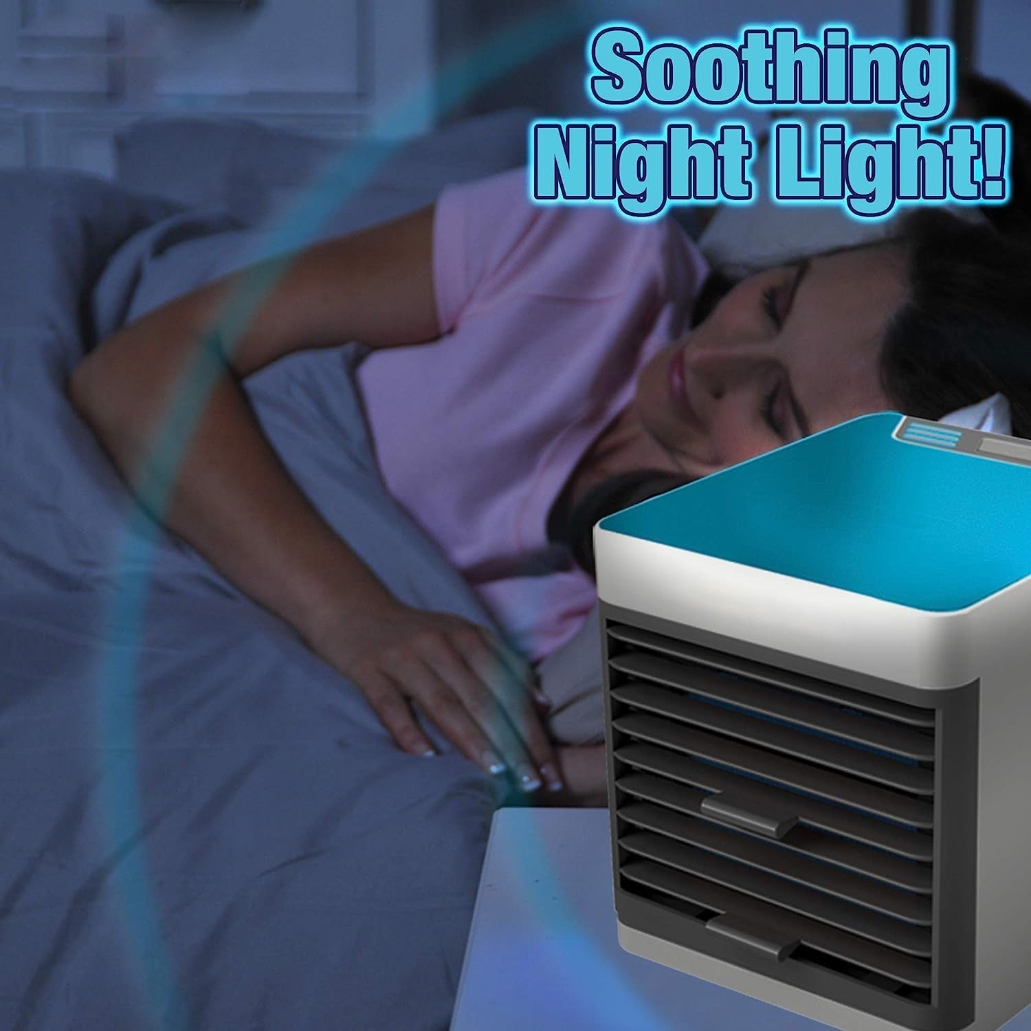 Mini Portable Air Cooler with LED Light & Water Fill