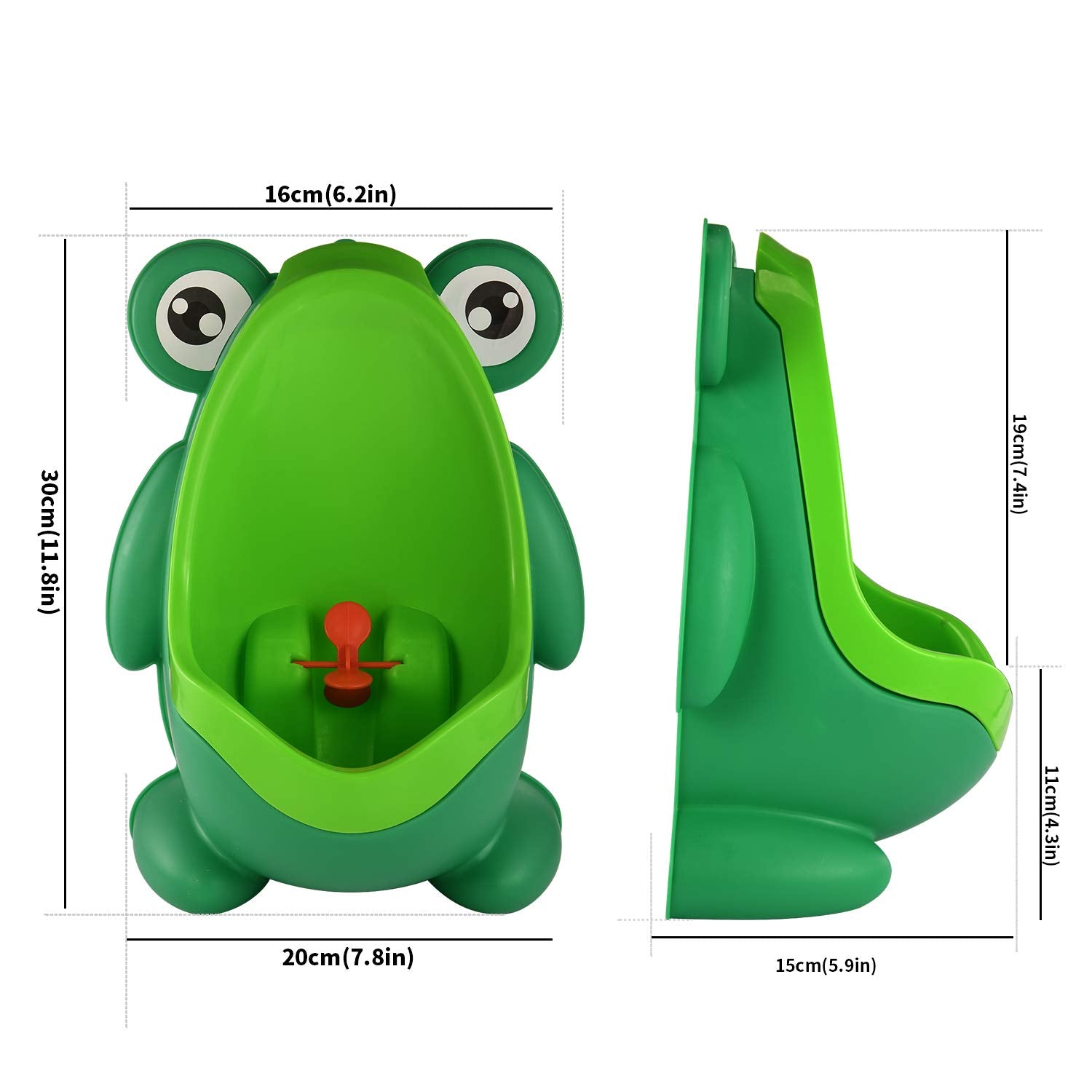Cute Frog Standing Potty Training Urinal for Boys - Toilet with Funny Aiming Target