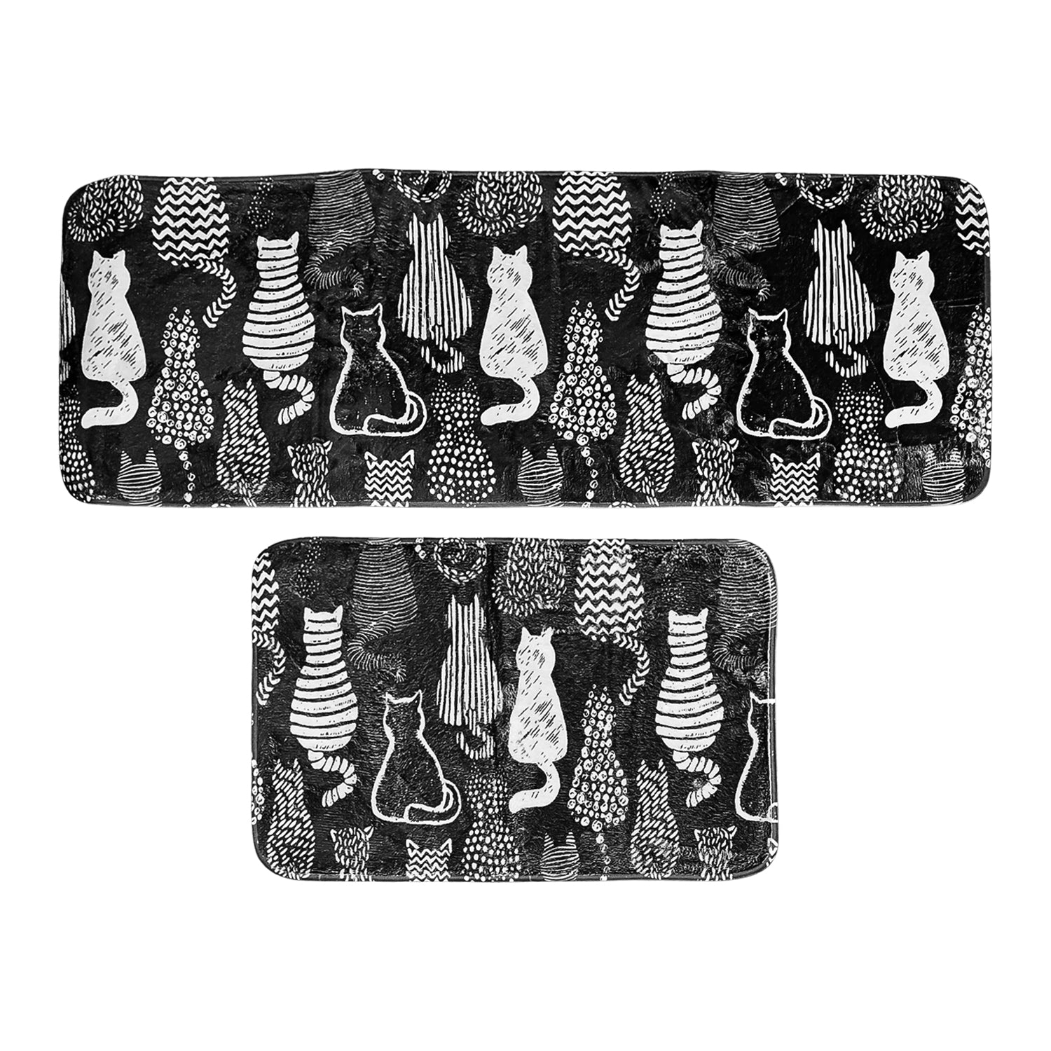 2 Pc Kitchen Floor Mat Set (40x60 cm & 45x120 cm)