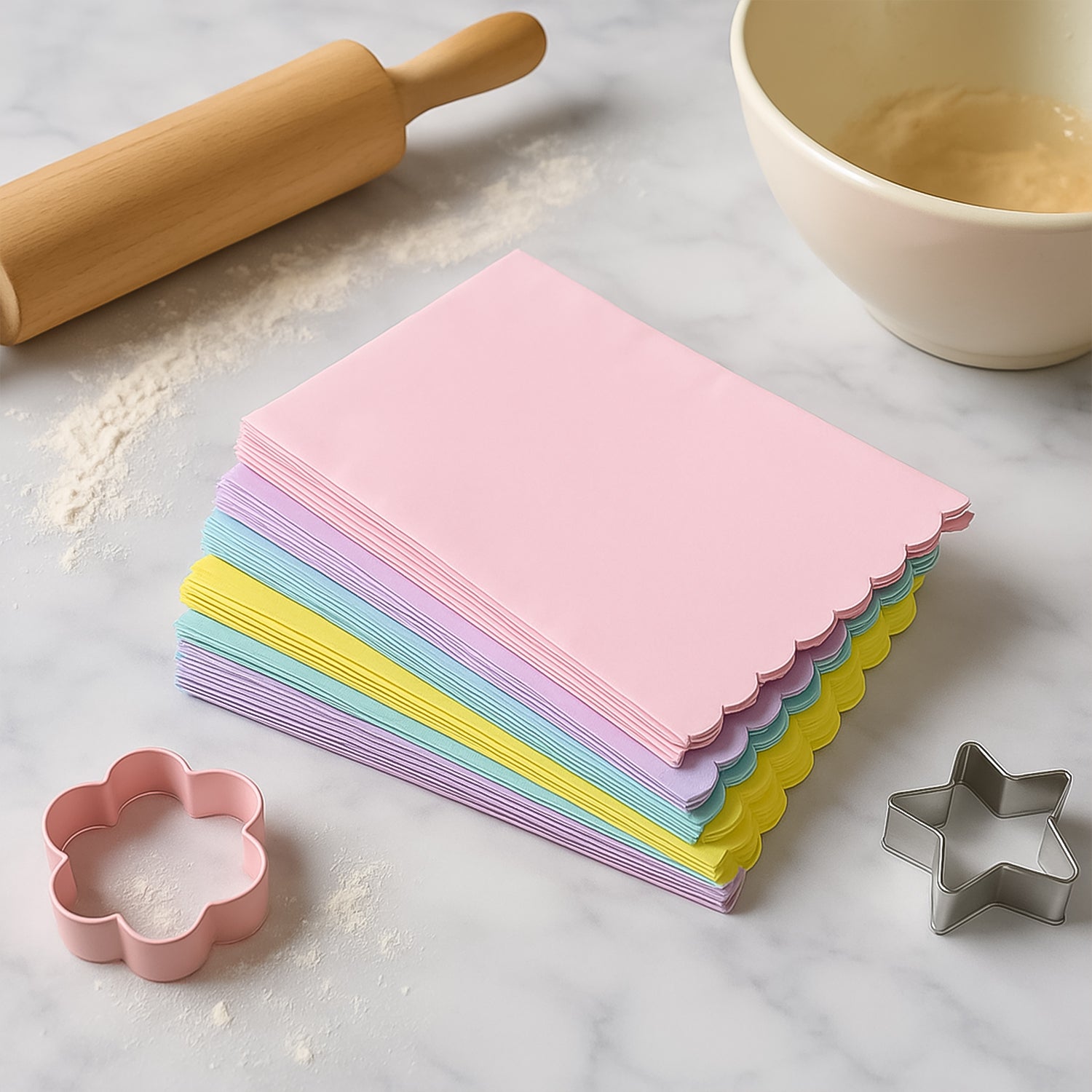 Multi-Color Oil-Absorbing Baking Paper Sheets Approx 200 Pcs
