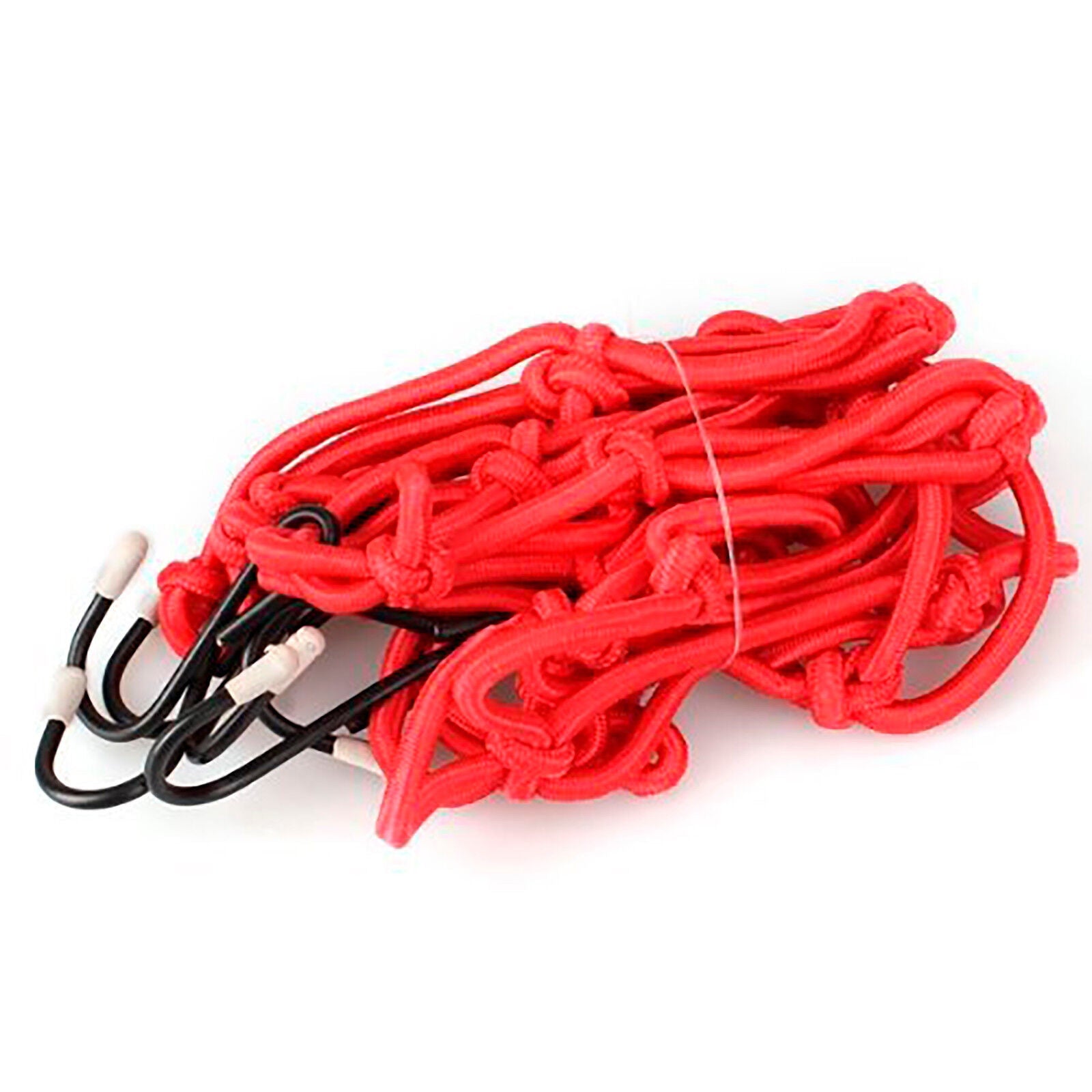 Heavy-Duty Elastic Bungee Cargo Net Mesh Holder - 4 Adjustable Hooks for Motorcycle Tank and Helmet, Octopus Holder for Backpacks and Helmets