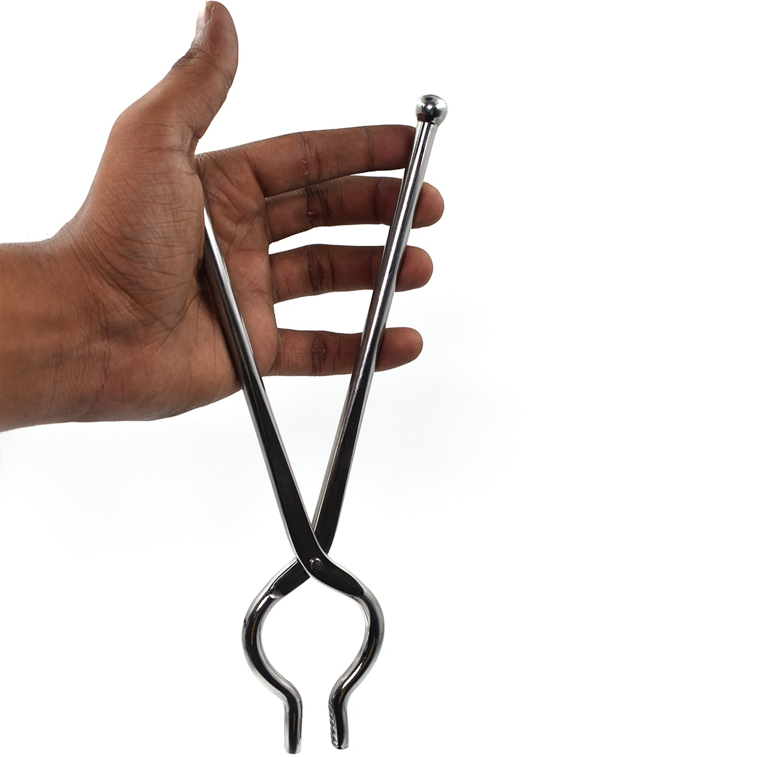 Ganesh Premium Quality Unbreakable Stainless Steel Goti Sandsi / Sansi / Pakkad / Pincer / Chimta / Tongs / Utensil Holder Smart Kitchen Tool - 8mm