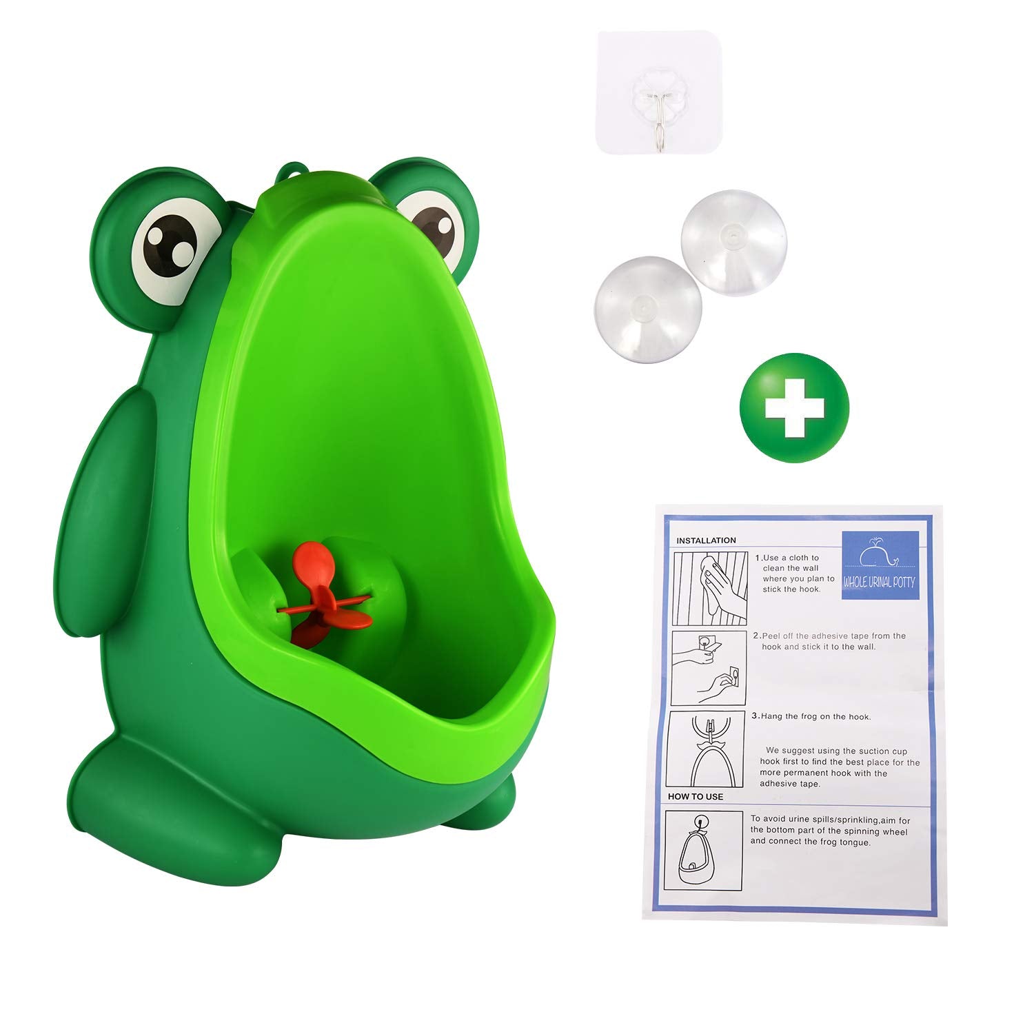 Cute Frog Standing Potty Training Urinal for Boys - Toilet with Funny Aiming Target