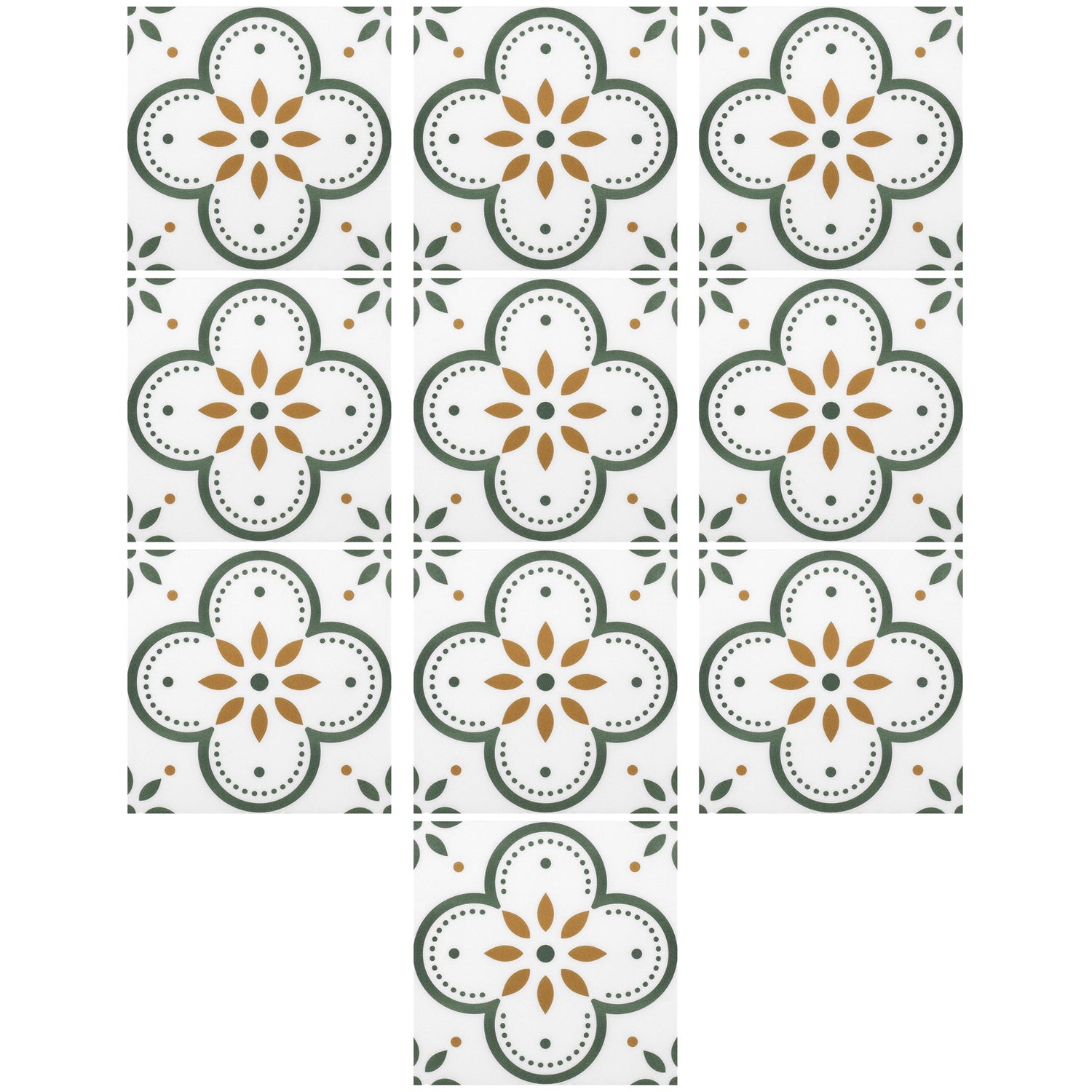 Peel and Stick Floor Tiles Kitchen / Bathroom Backsplash Sticker Detachable Waterproof DIY Tile Stickers for Wall Decoration Tiles Home Decoration (8x8 Inch / 10 Pcs Set)