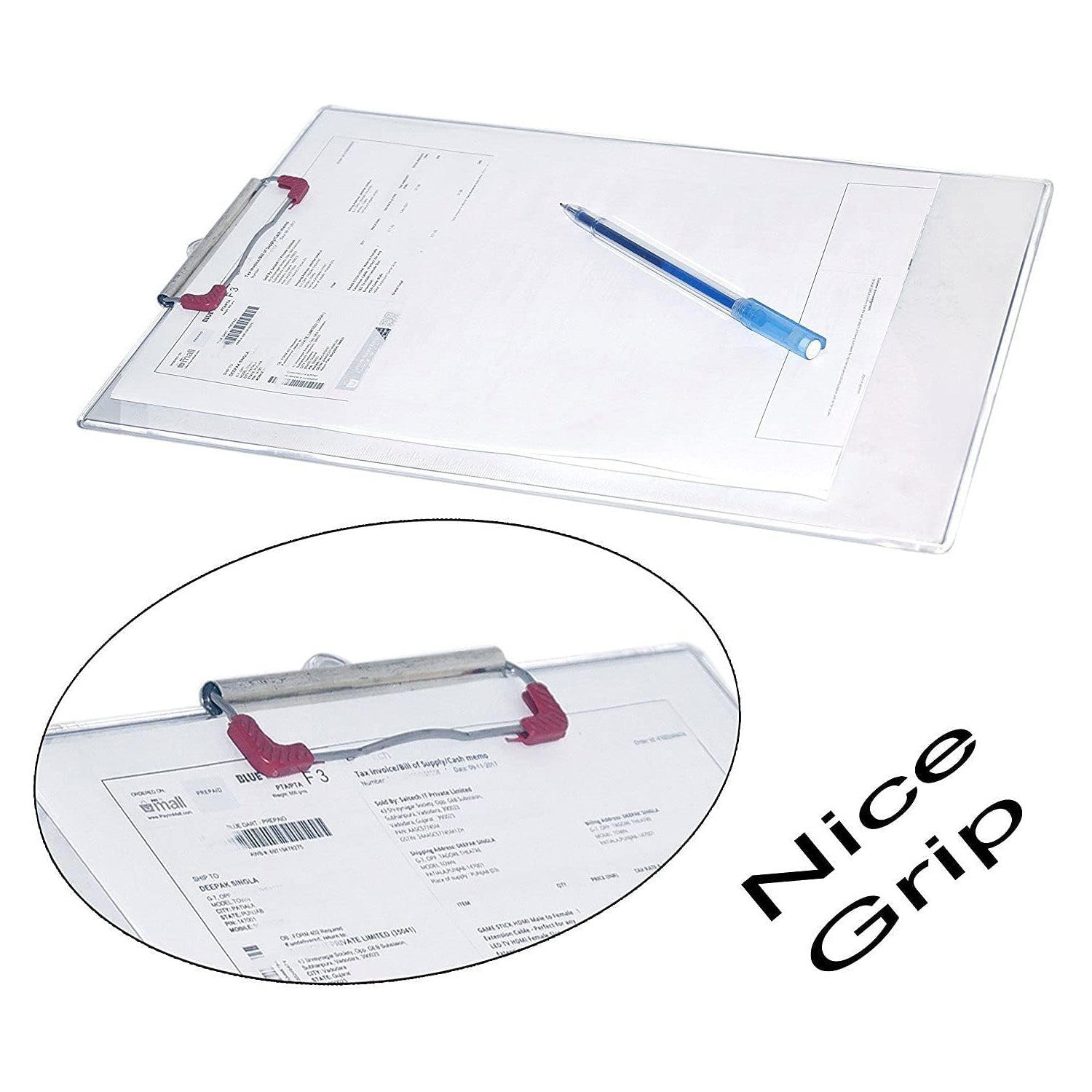 Transparent Premium Exam Pad with Centimeter Measuring Side for Students