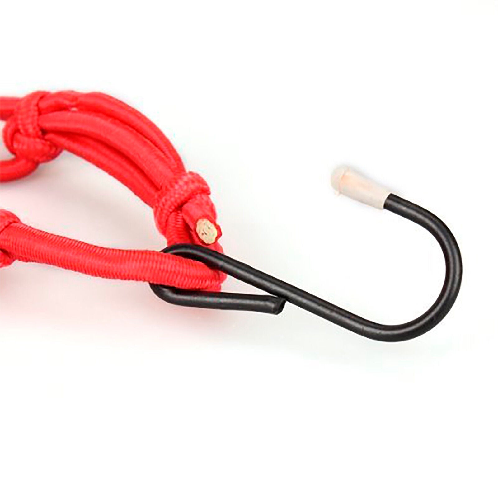 Heavy-Duty Elastic Bungee Cargo Net Mesh Holder - 4 Adjustable Hooks for Motorcycle Tank and Helmet, Octopus Holder for Backpacks and Helmets