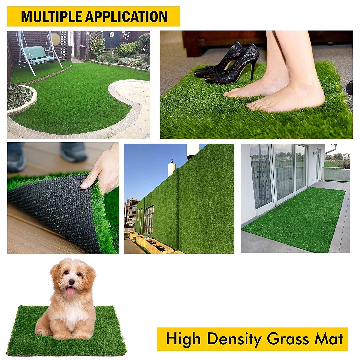 Artificial Grass Mat for Balcony or Doormat, 58x38cm